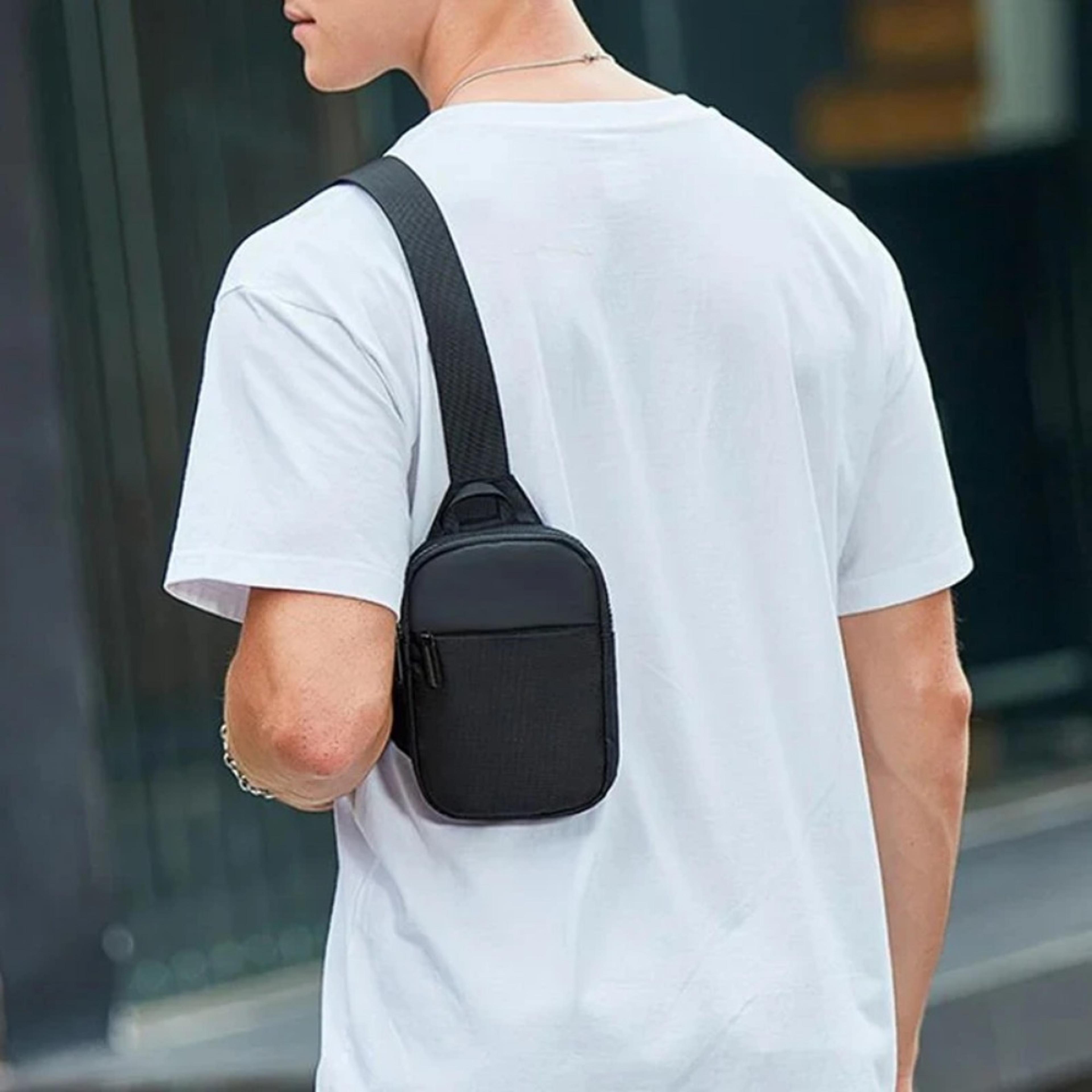 waterproof mini chest sling bag lightweight nylon crossbody bag for travel running and everyday essentials