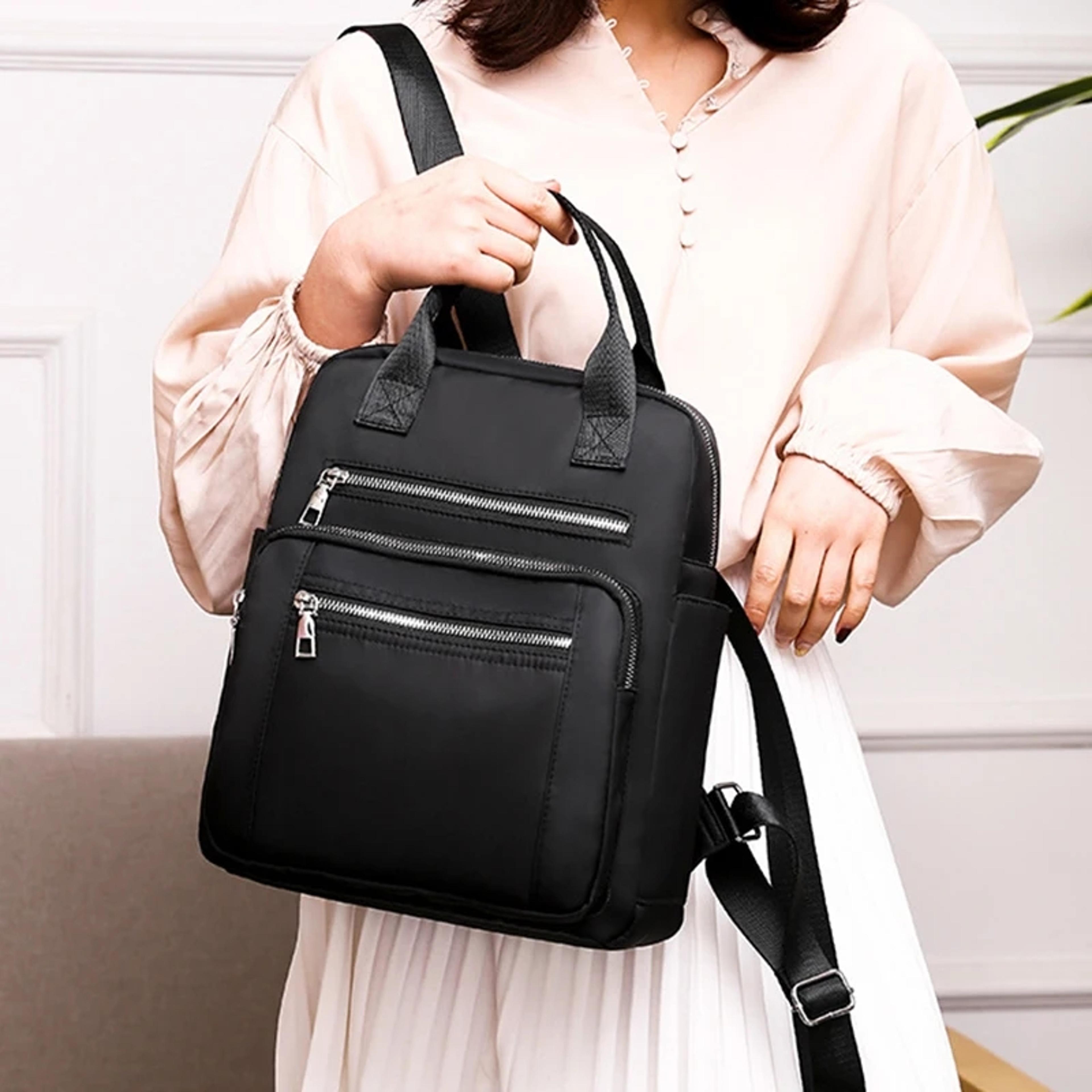 waterproof oxford large capacity travel backpack & anti theft shoulder bag for women