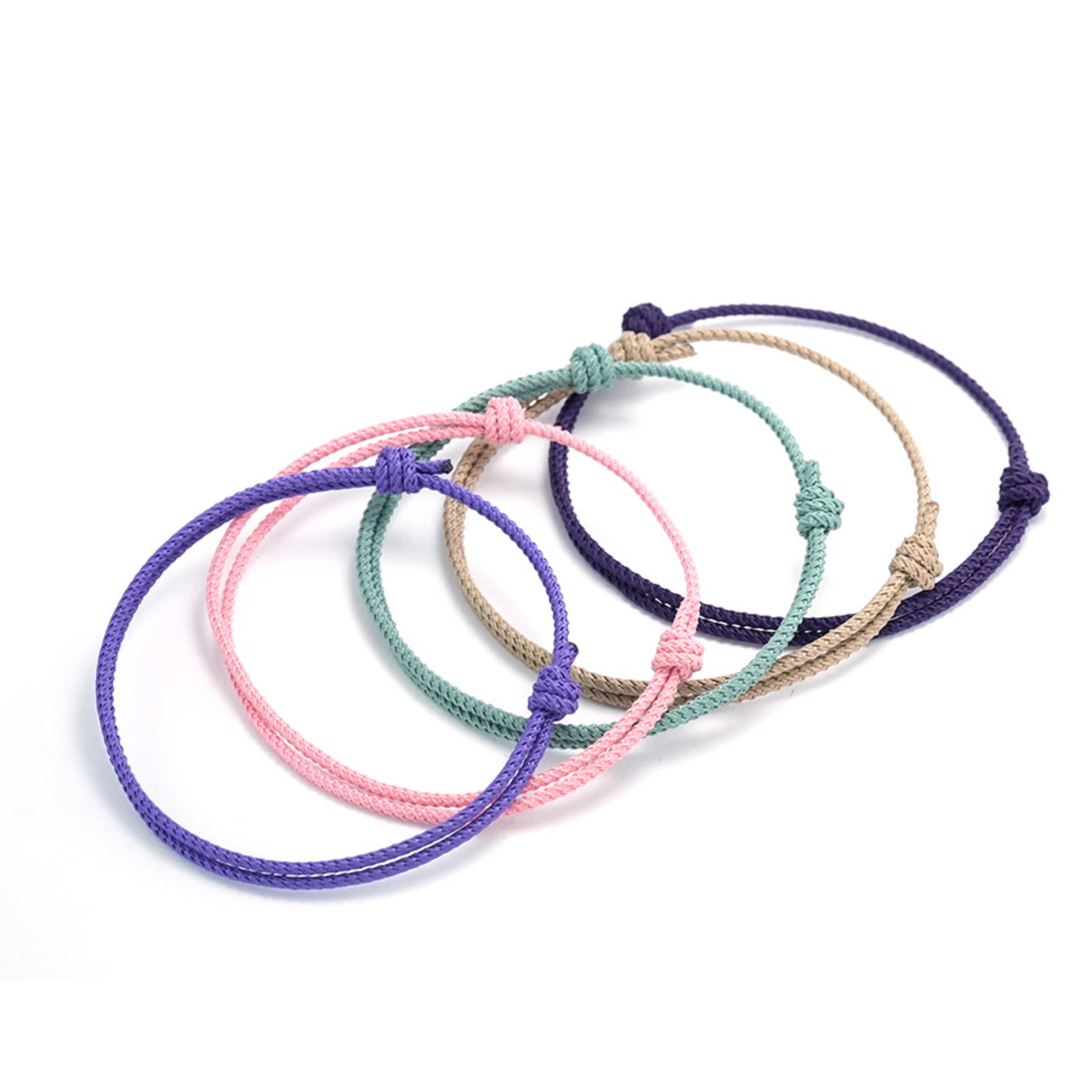 handmade double layer adjustable rope bracelet