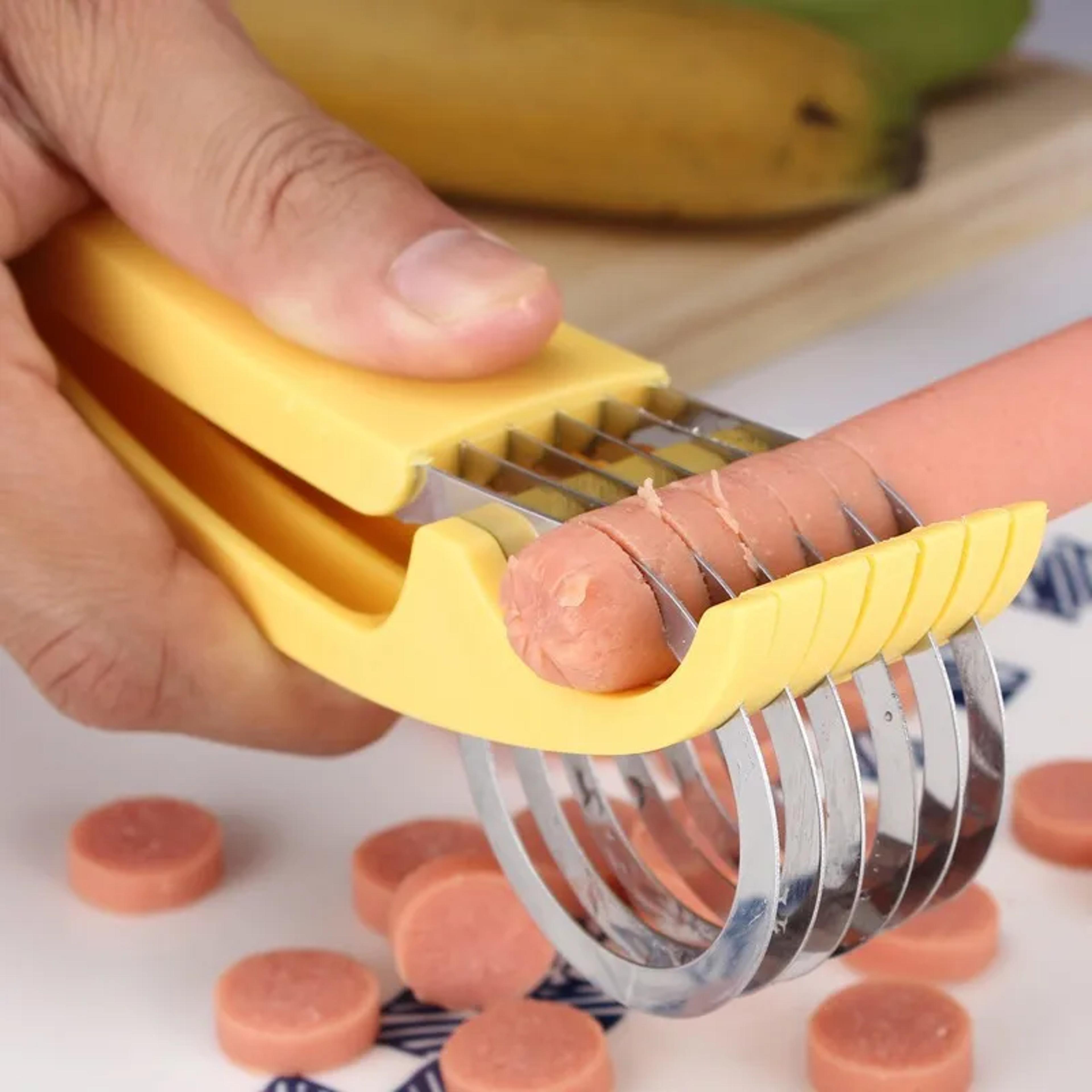 gemini said precision stainless steel banana slicer & multi purpose fruit cutter