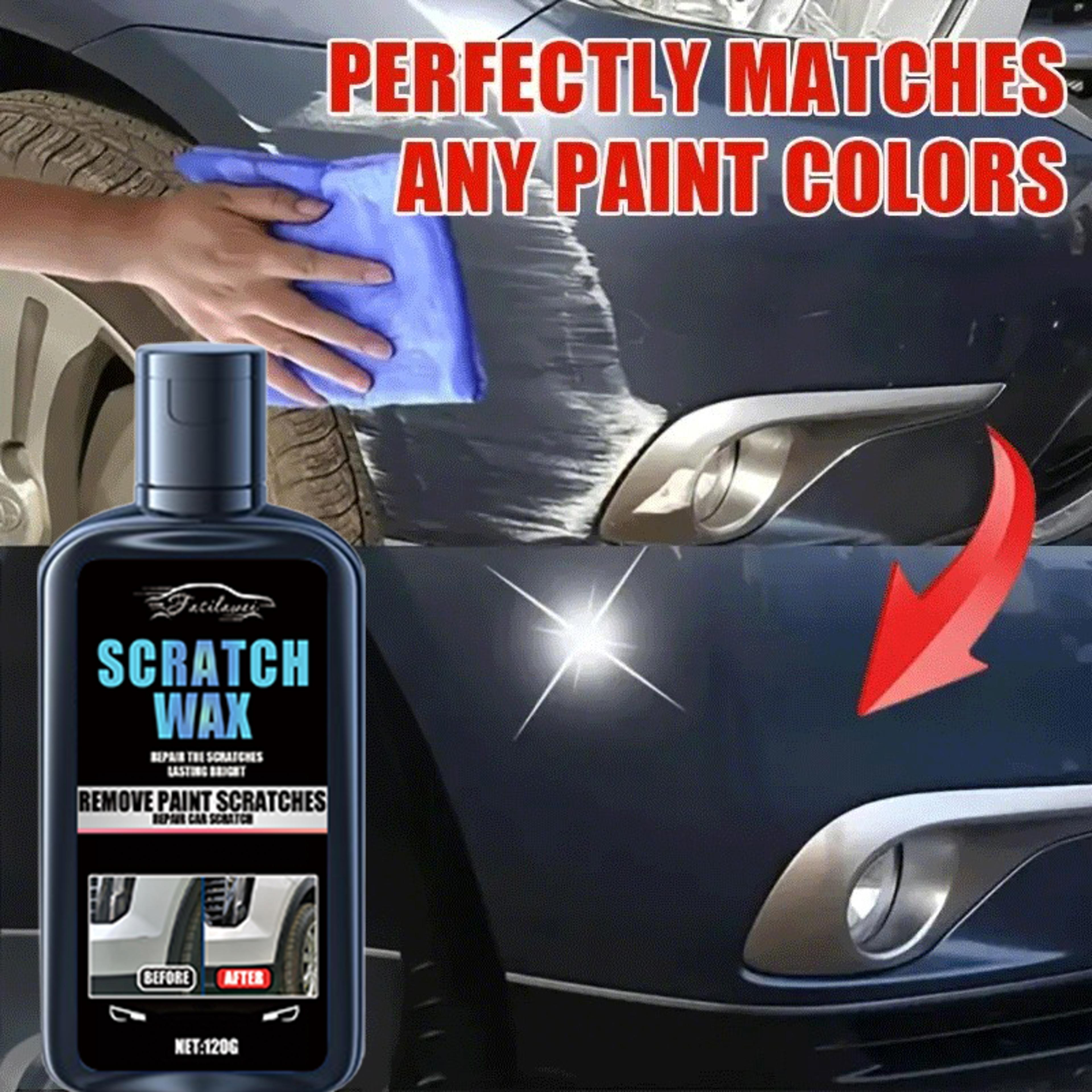 scratch repair polish wax instantly restores car paint & removes scratches like new ideal for car owners