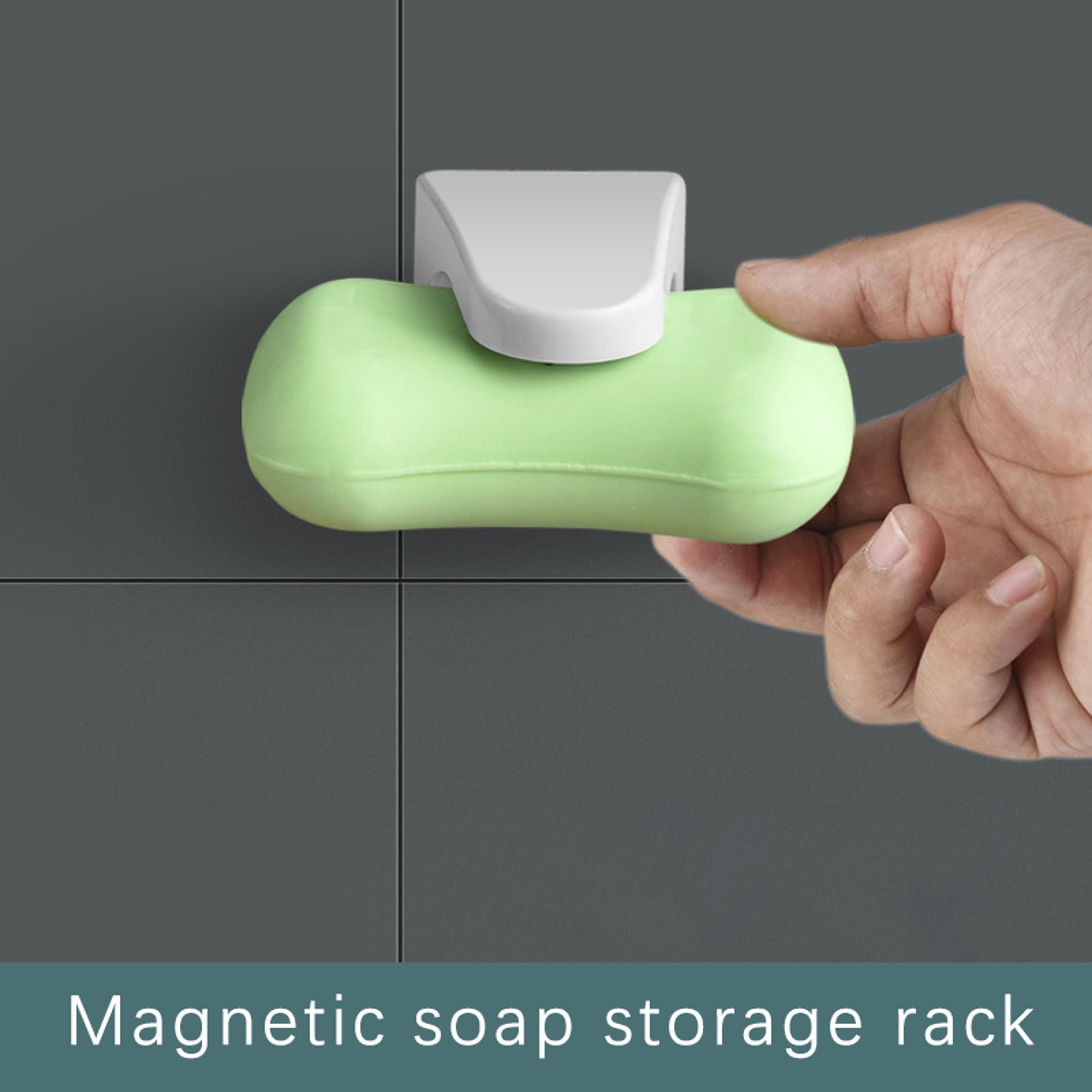 magnetic soap holder wall mounted self drainage bathroom soap saver