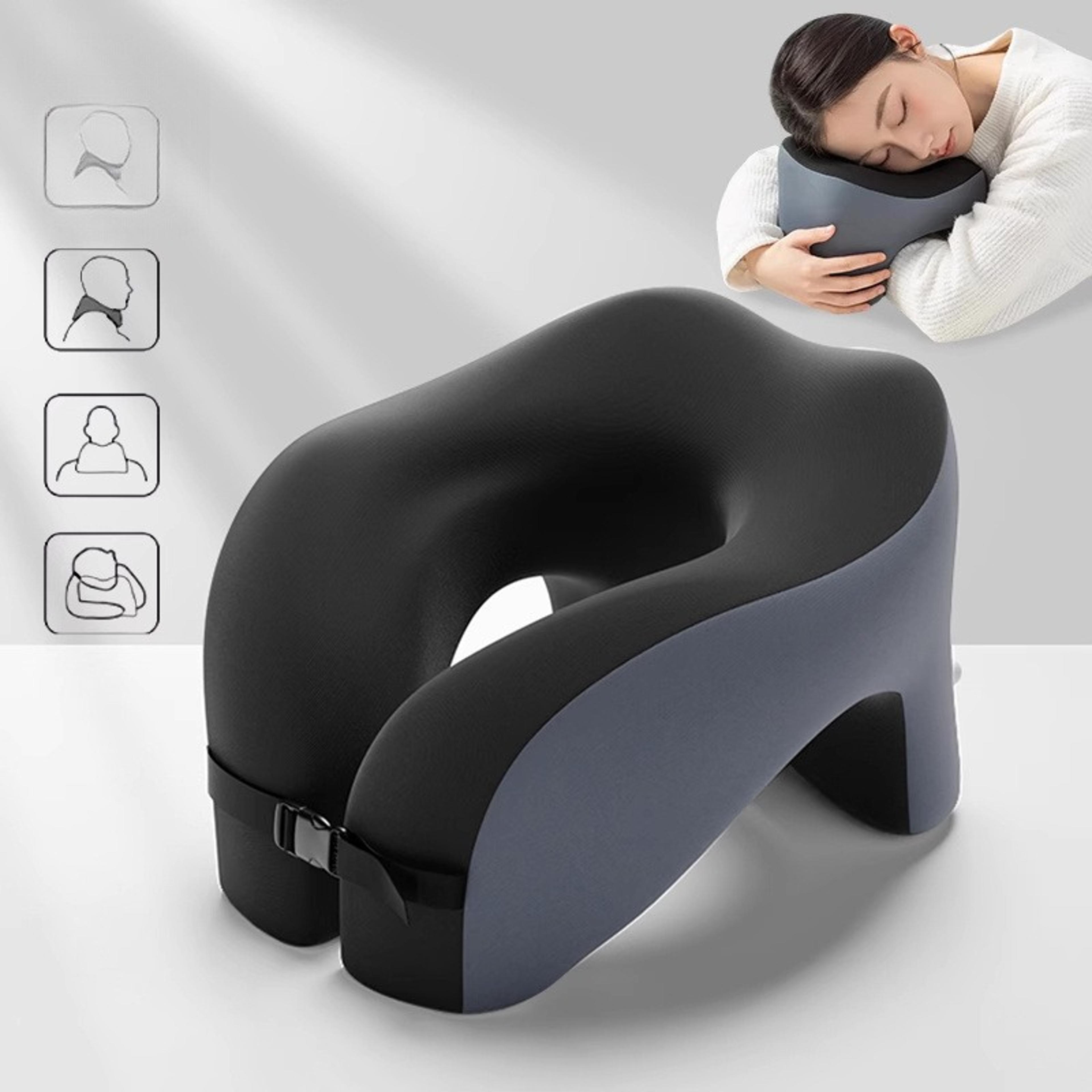 memory foam travel neck pillow portable cervical support for ultimate comfort