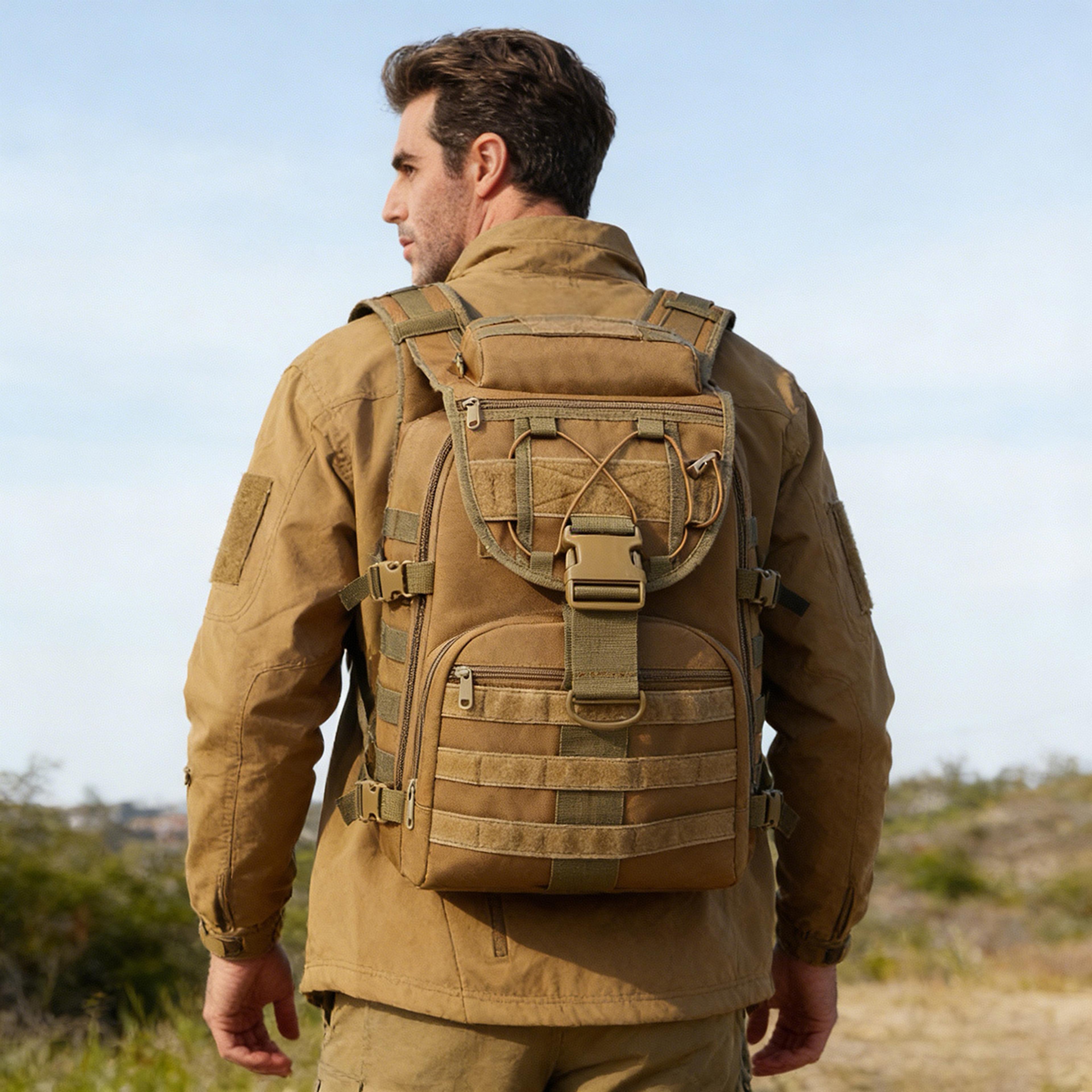 high capacity tactical adventure backpack waterproof military grade survival gear