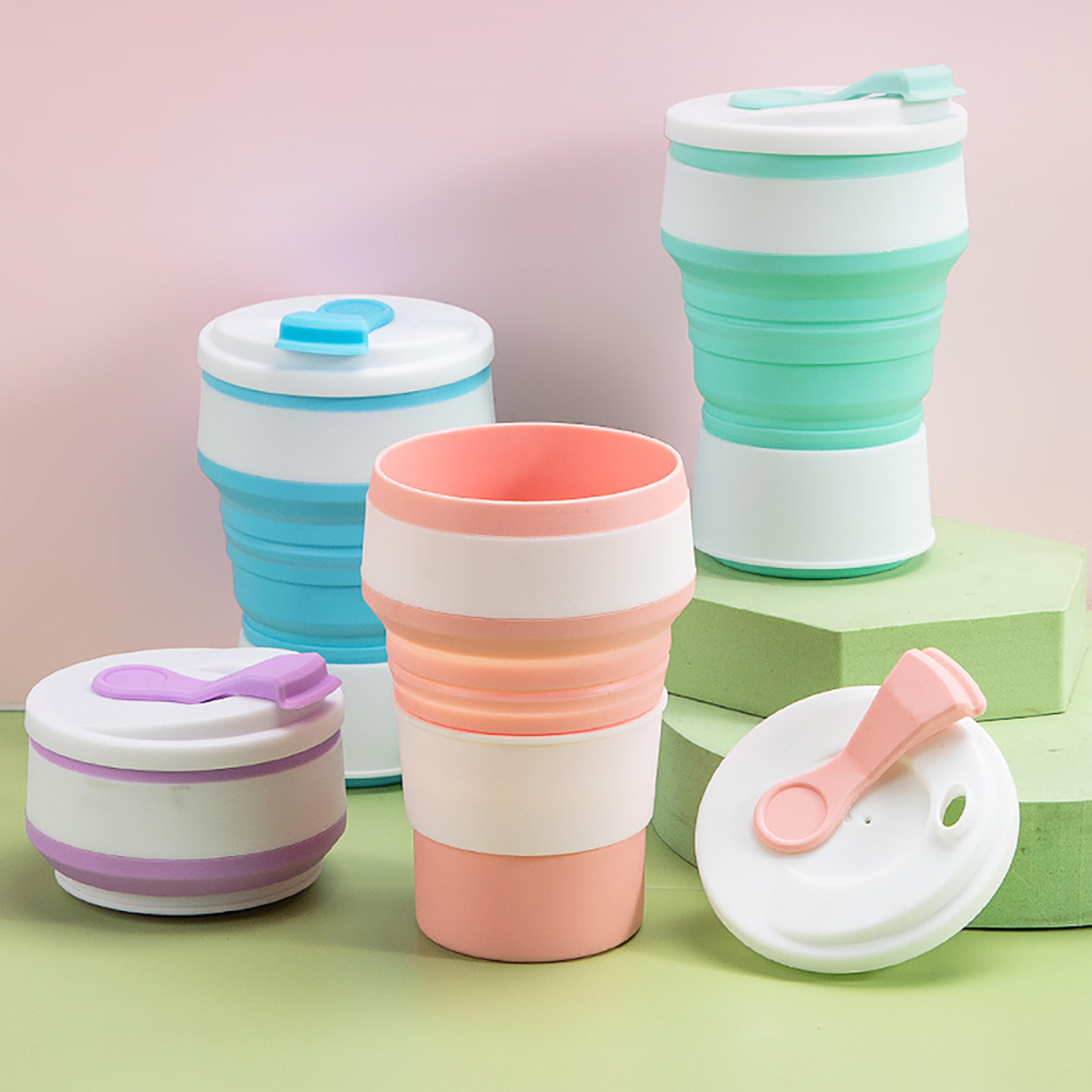 collapsible travel cup bpa free silicone folding cup for coffee camping and everyday travel