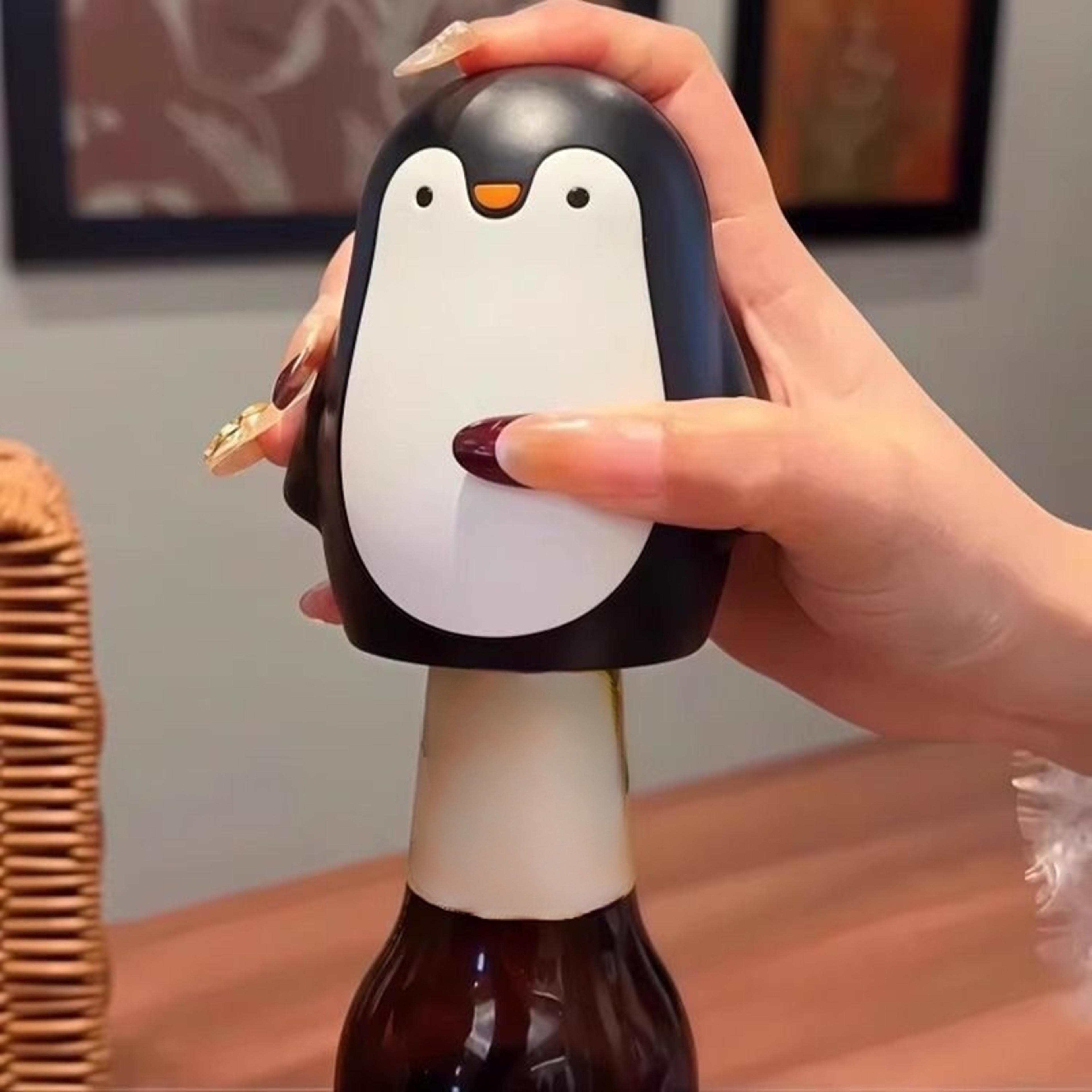 penguin wine opener magnetic stainless steel beer bottle opener