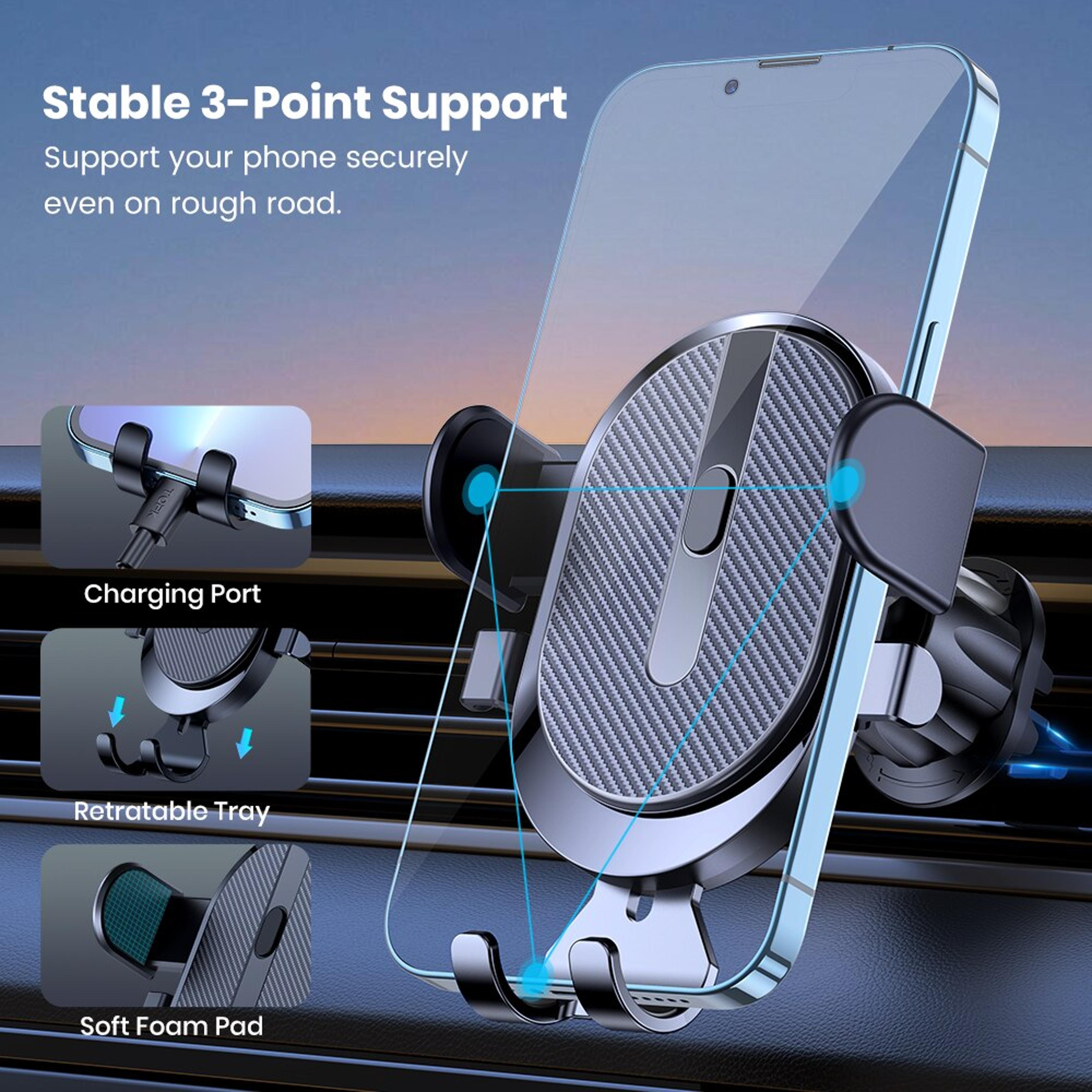 universal car phone holder gravity auto air vent mount for mobile devices