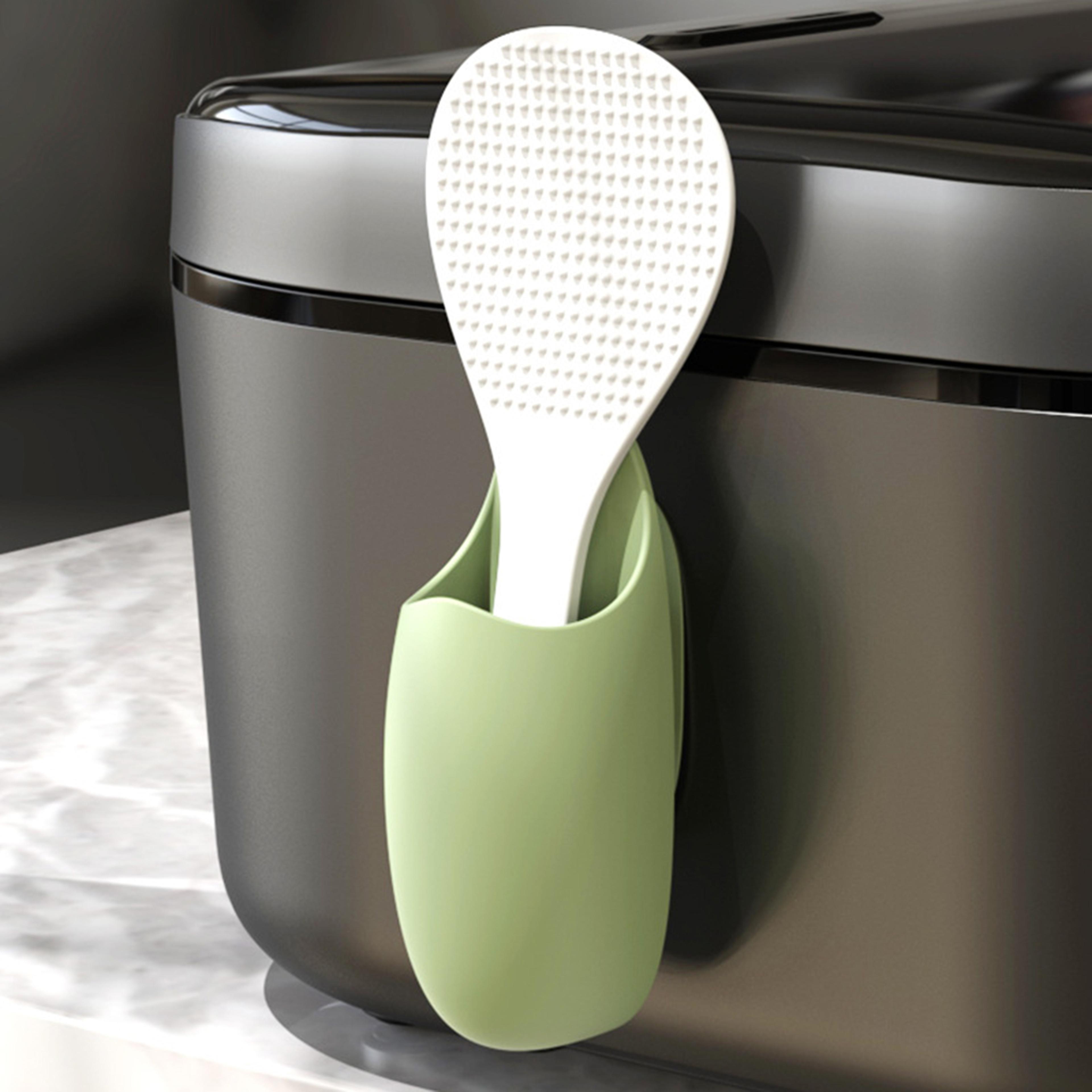 traceless rice scoop holder wall mounted rice cooker spoon organizer
