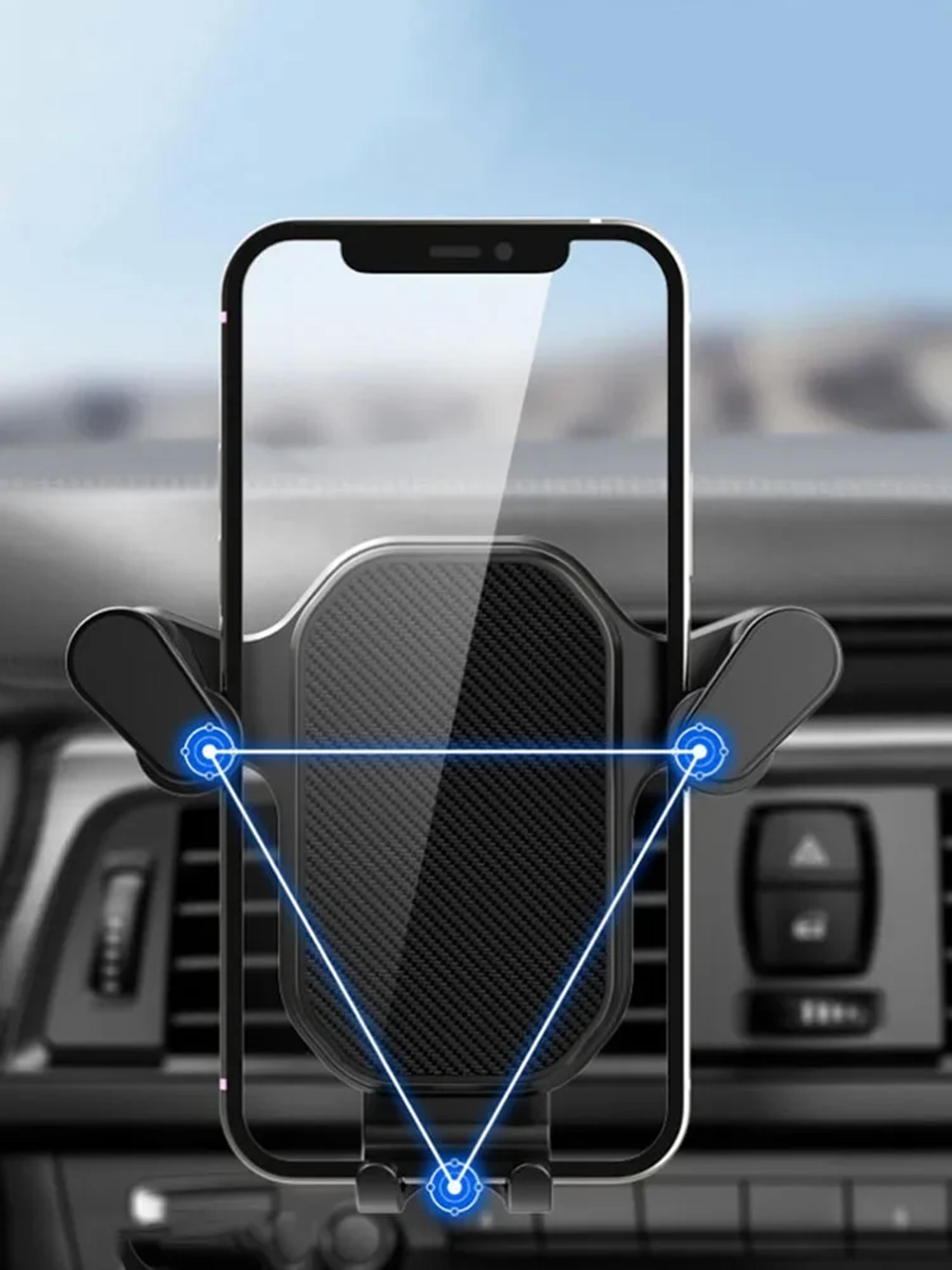 gravity car phone holder with air vent hook mount for smartphones
