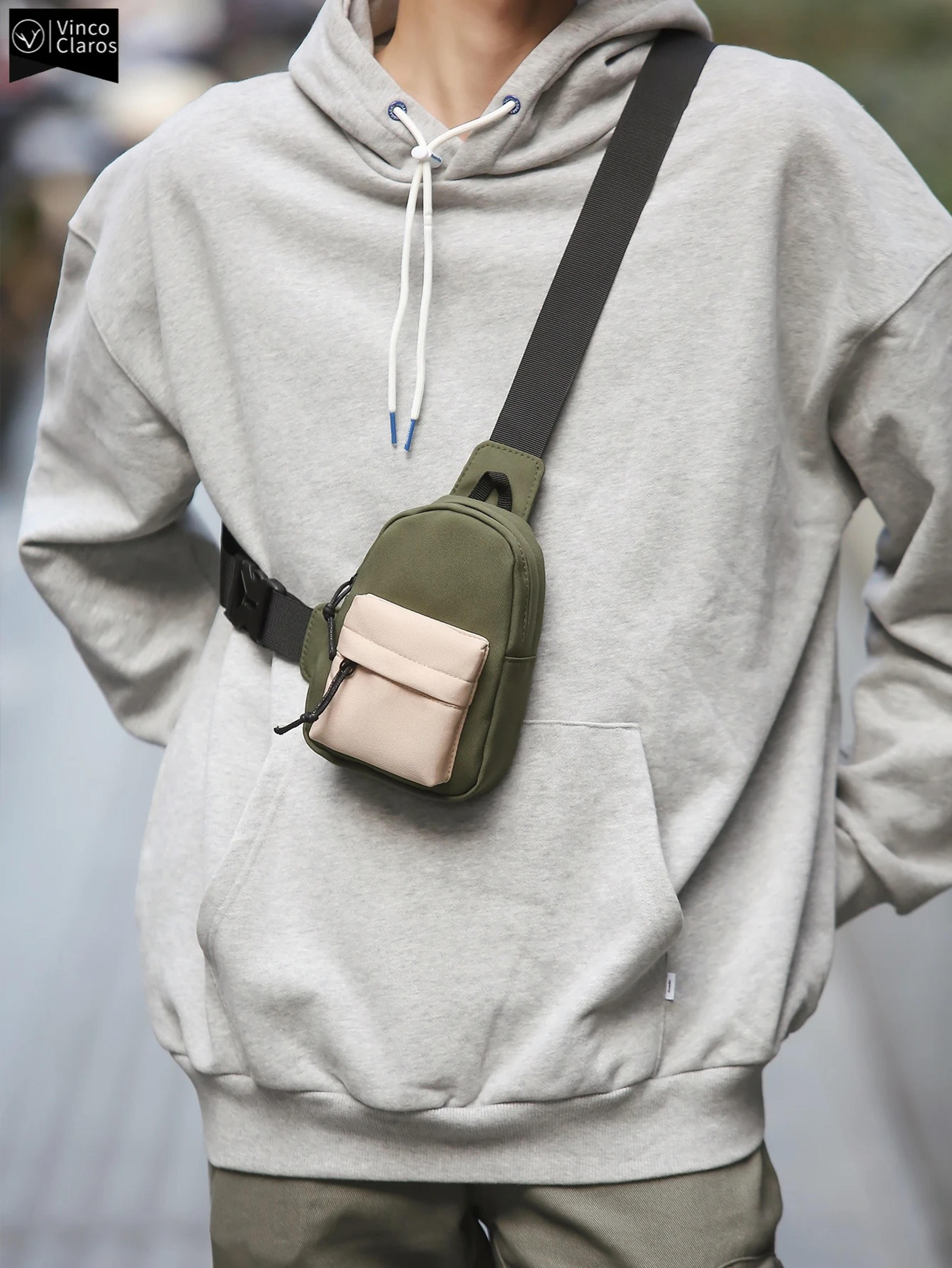 lightweight nylon crossbody bag urban mini sling bag for men & women