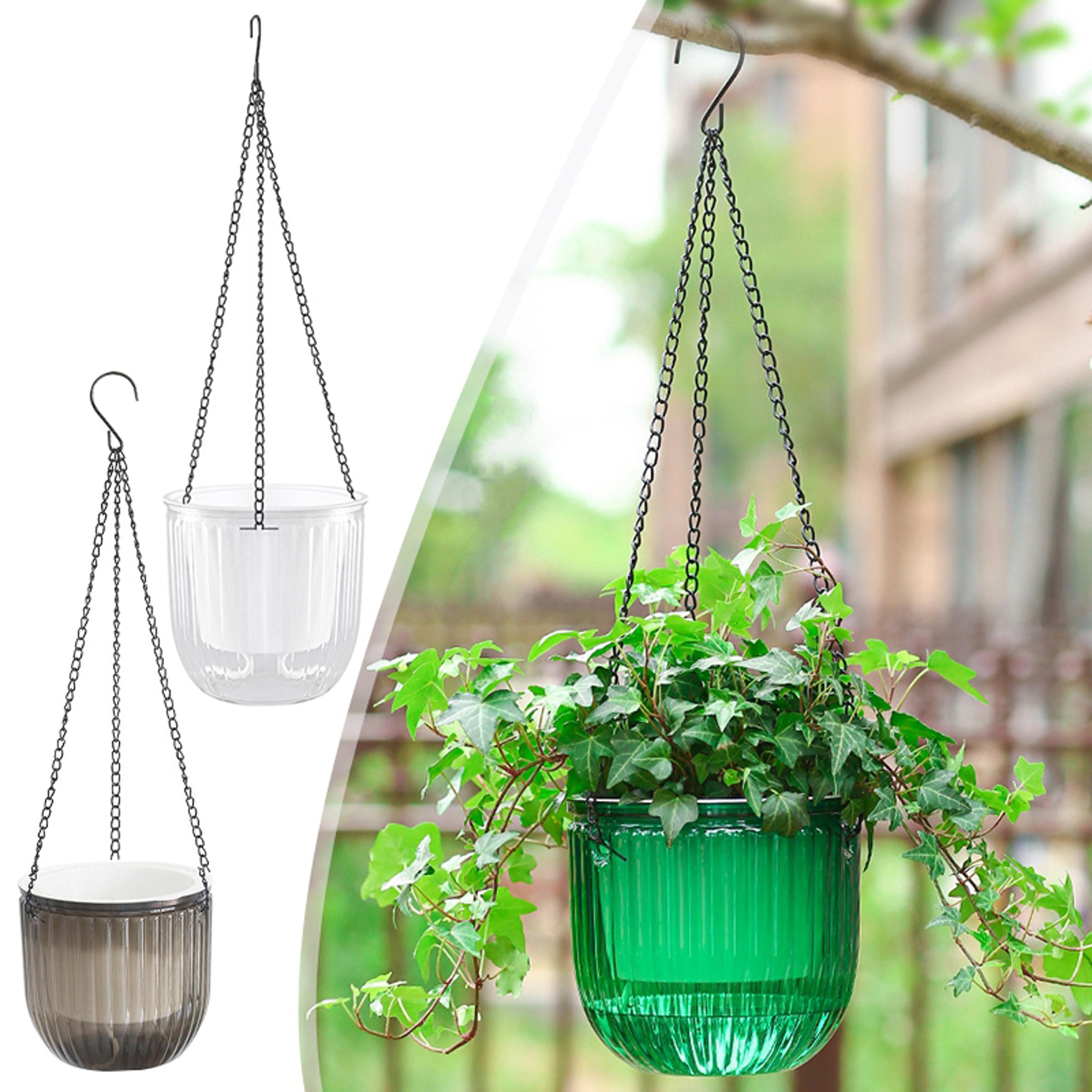 self watering hydroponic flowerpot durable plastic indoor plant pot with self absorbing water system
