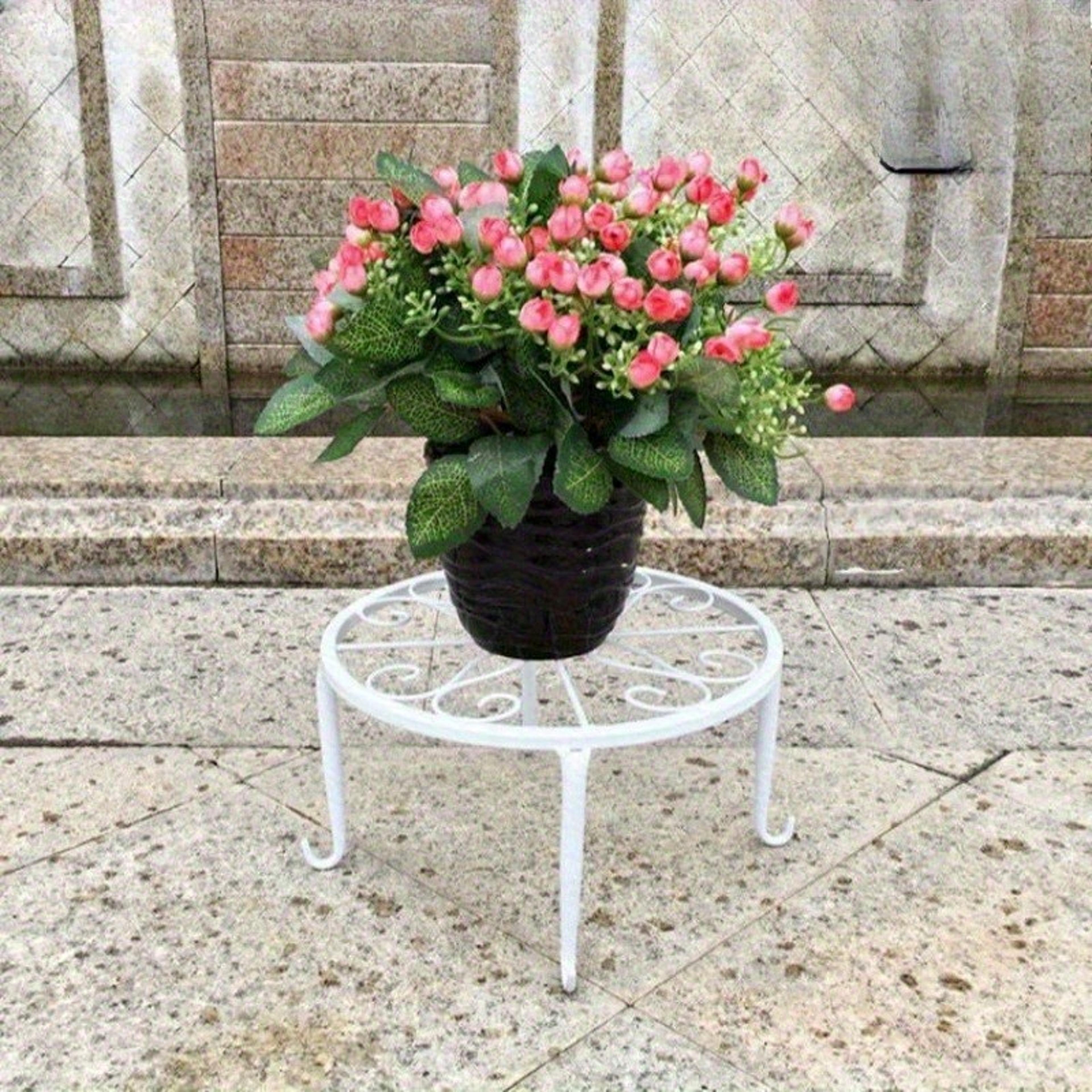 tall cast iron plant stand heavy duty vintage flower pot holder for indoor & outdoor use