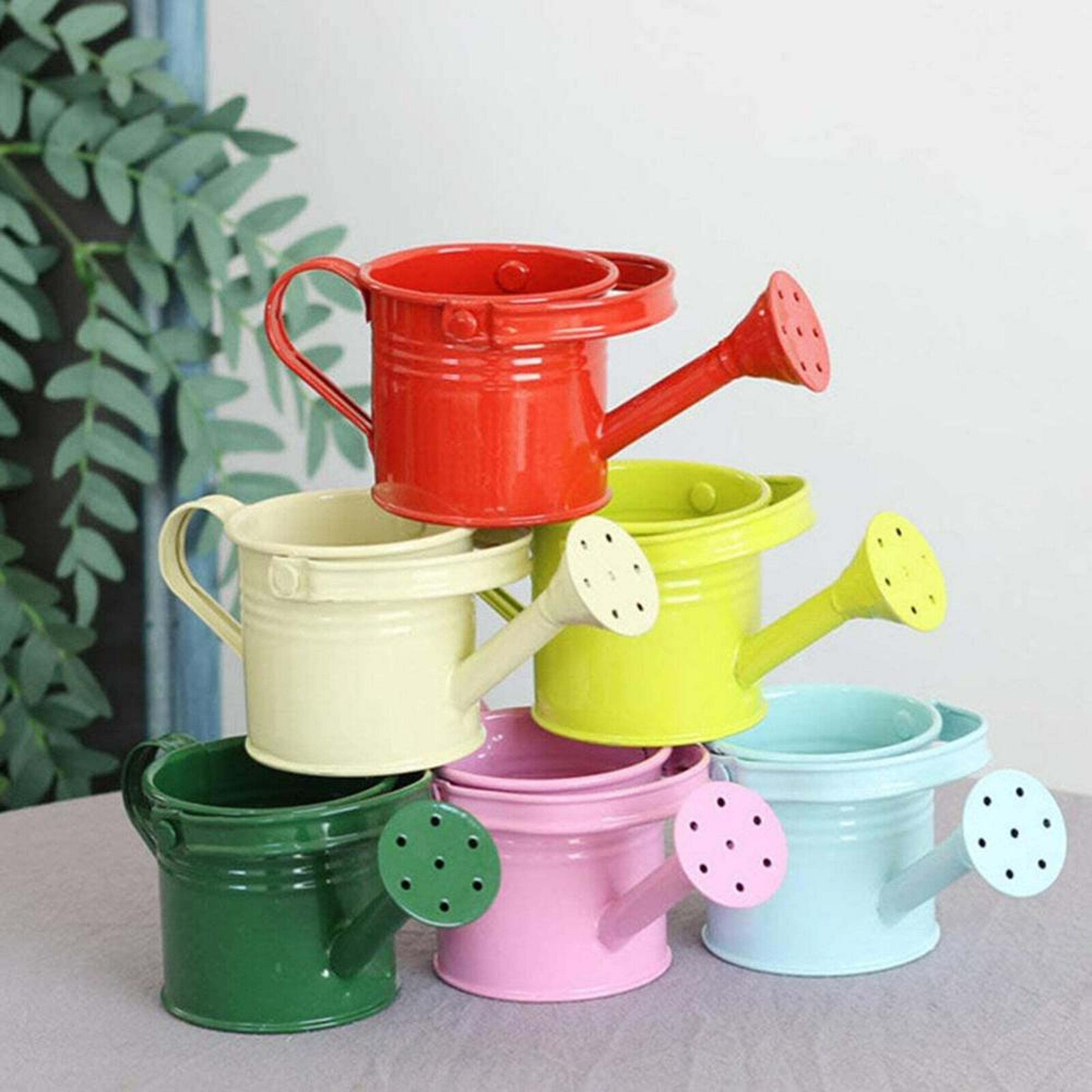 large capacity metal watering can perfect for kids & adults small garden flower spraying pot