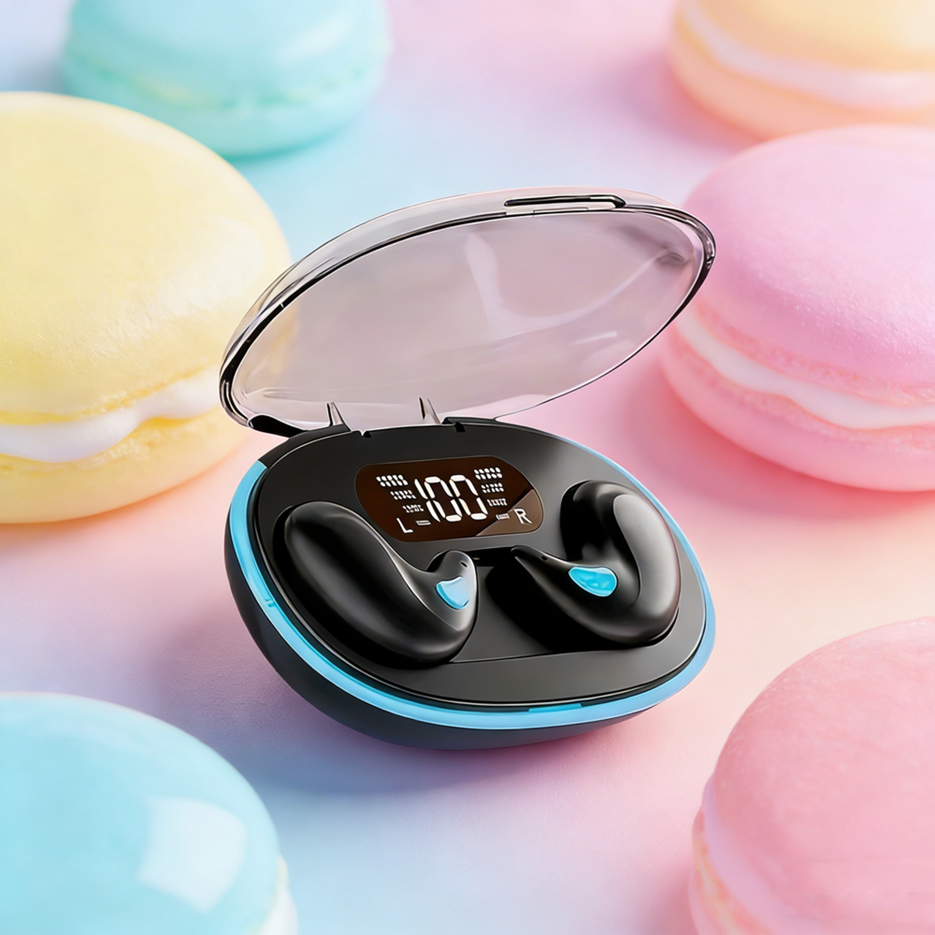 wireless bluetooth earbuds with noise reduction for gaming sports & sleep compatible with all smartphones