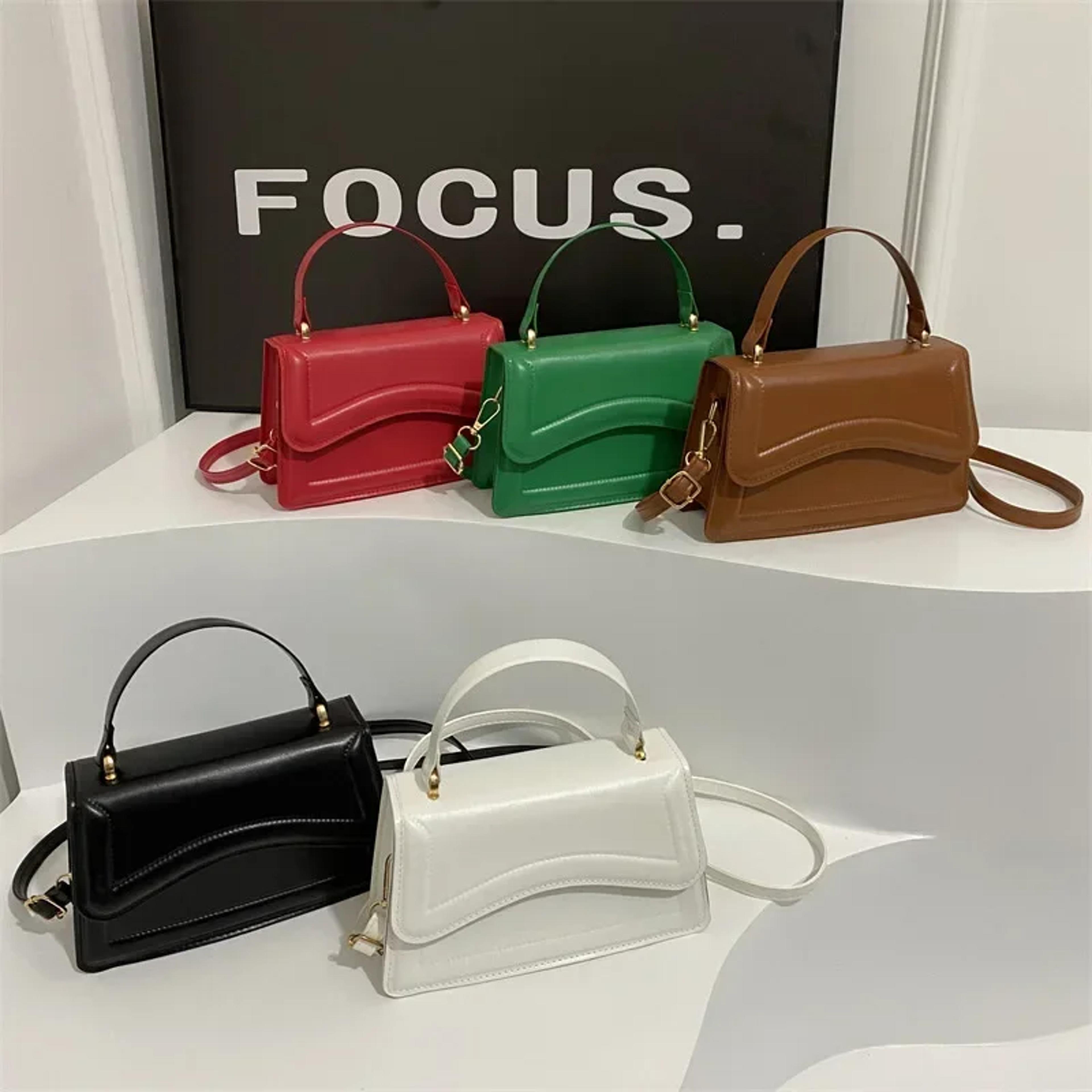 elegant pu leather handbag for women small tote shoulder crossbody purse