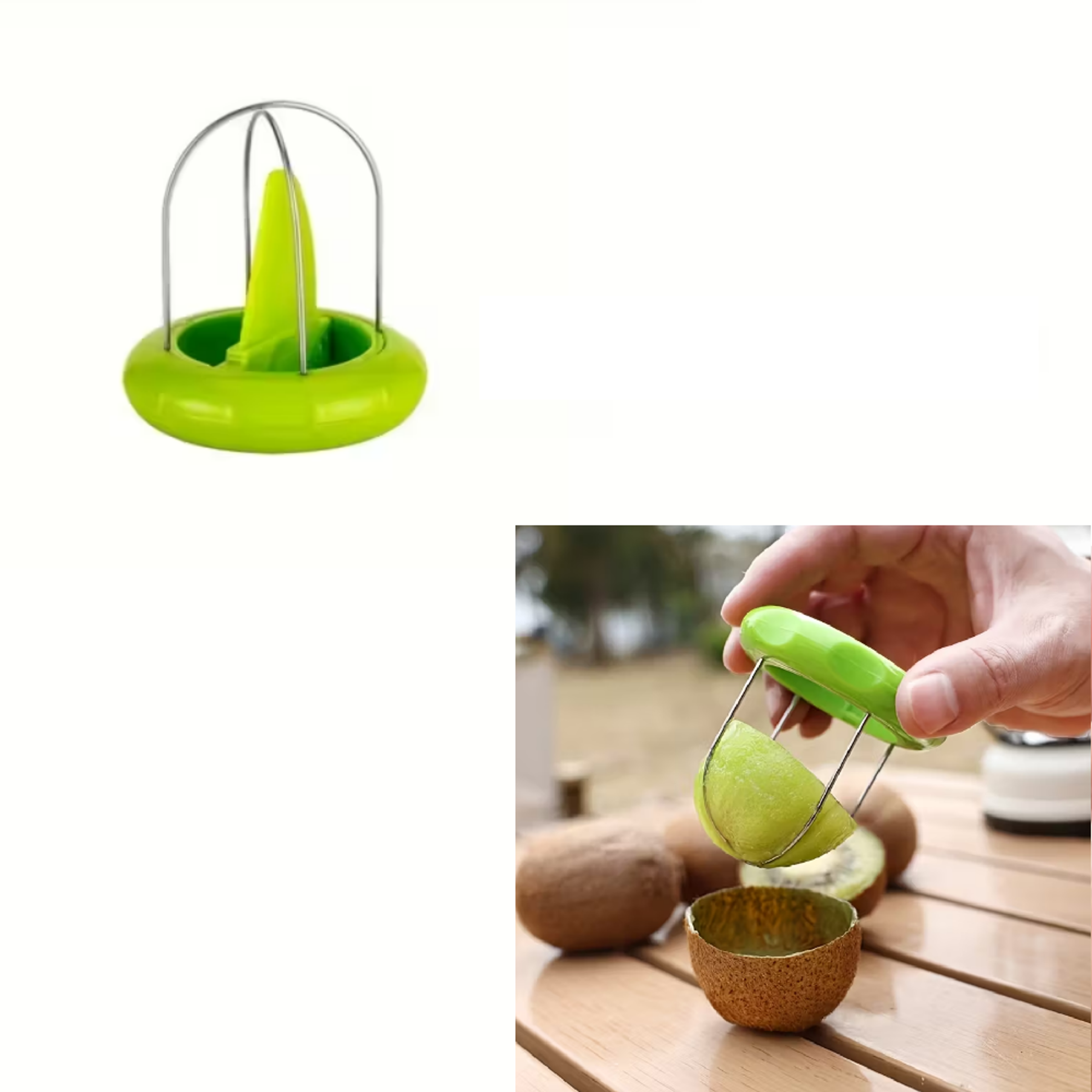 kiwi slicer and fruit peeler stainless steel scooping tool