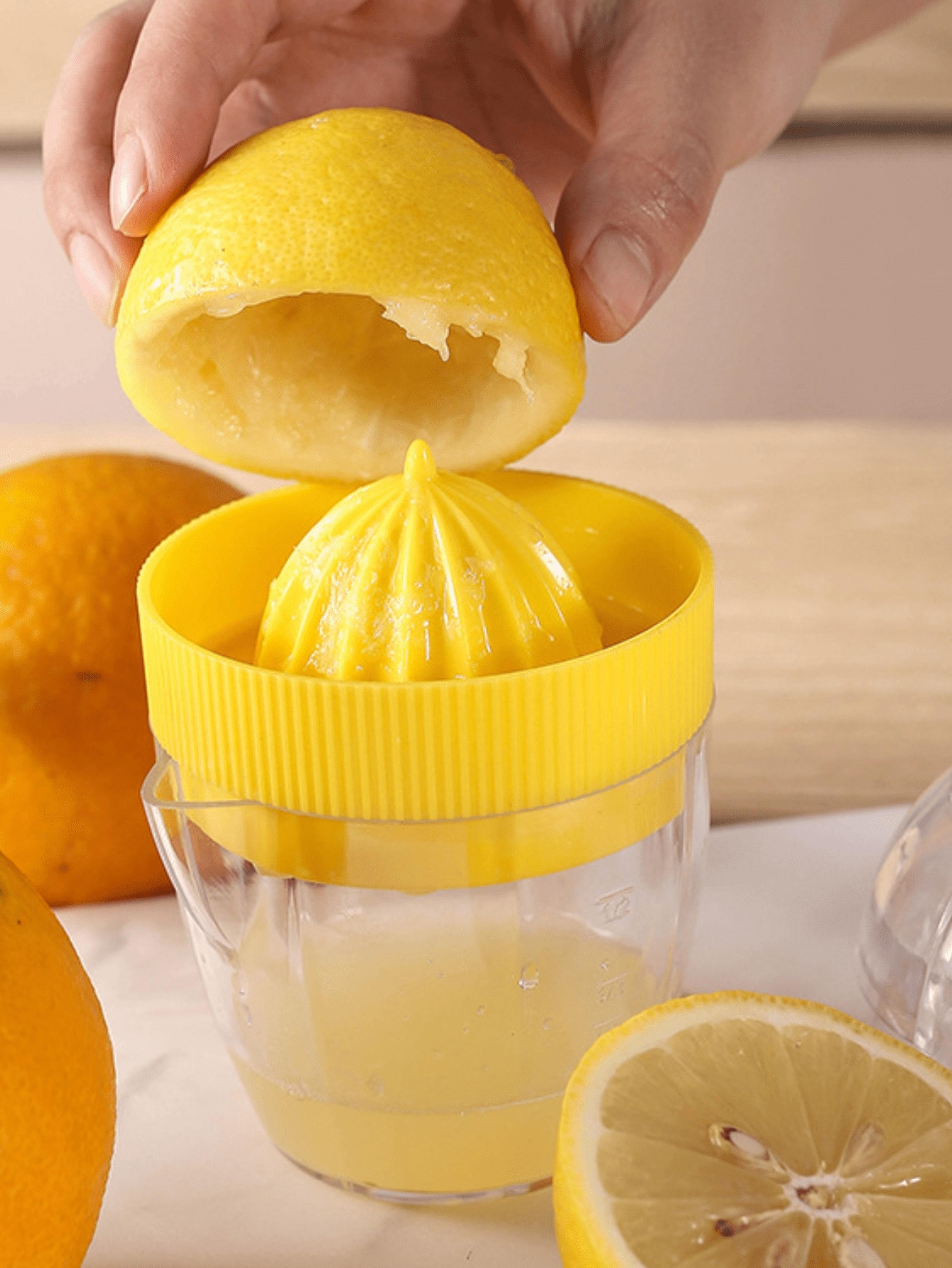 manual lemon juicer plastic orange and grapefruit squeezer for effortless juice extraction