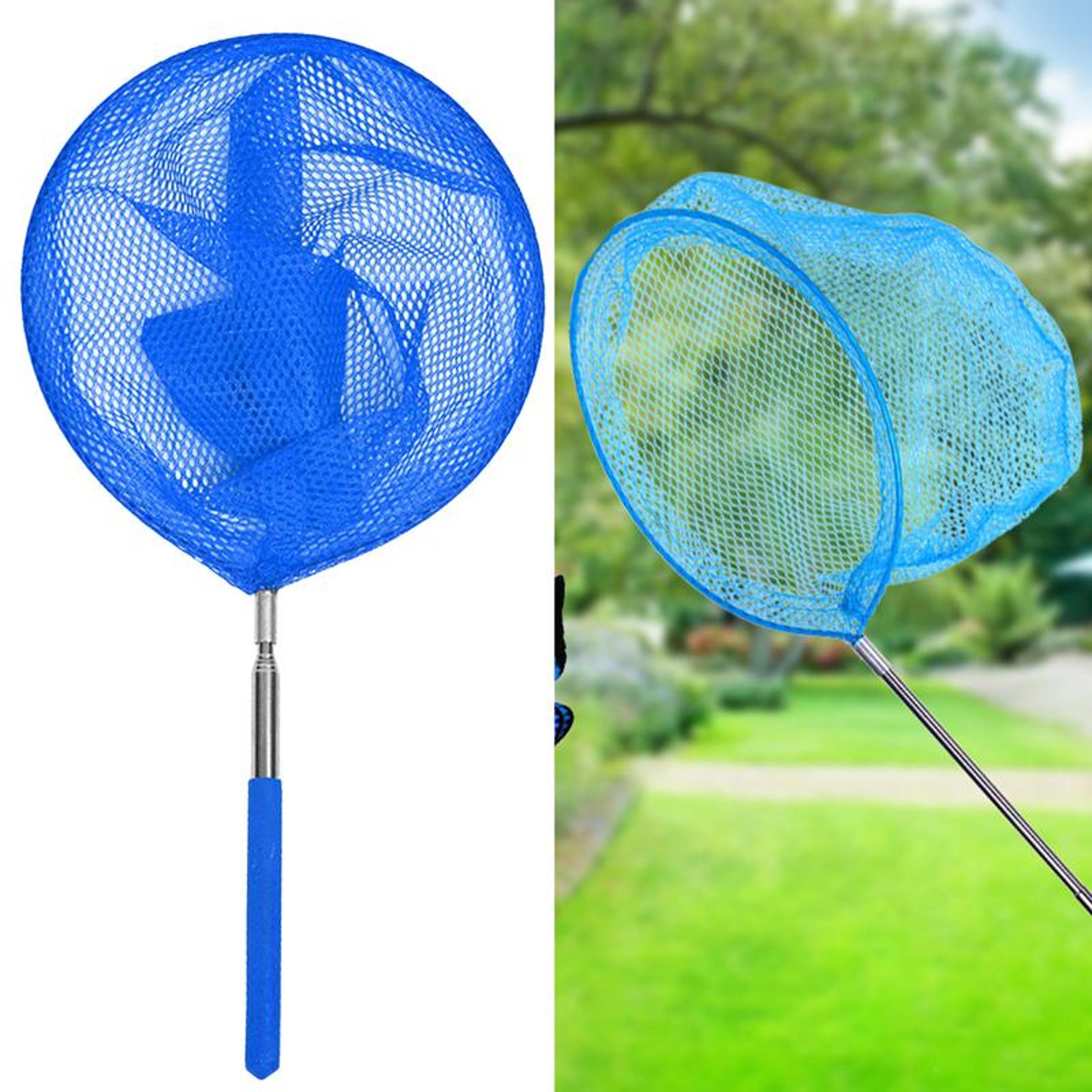 compact pool skimmer net with telescoping pole for pools spas and ponds