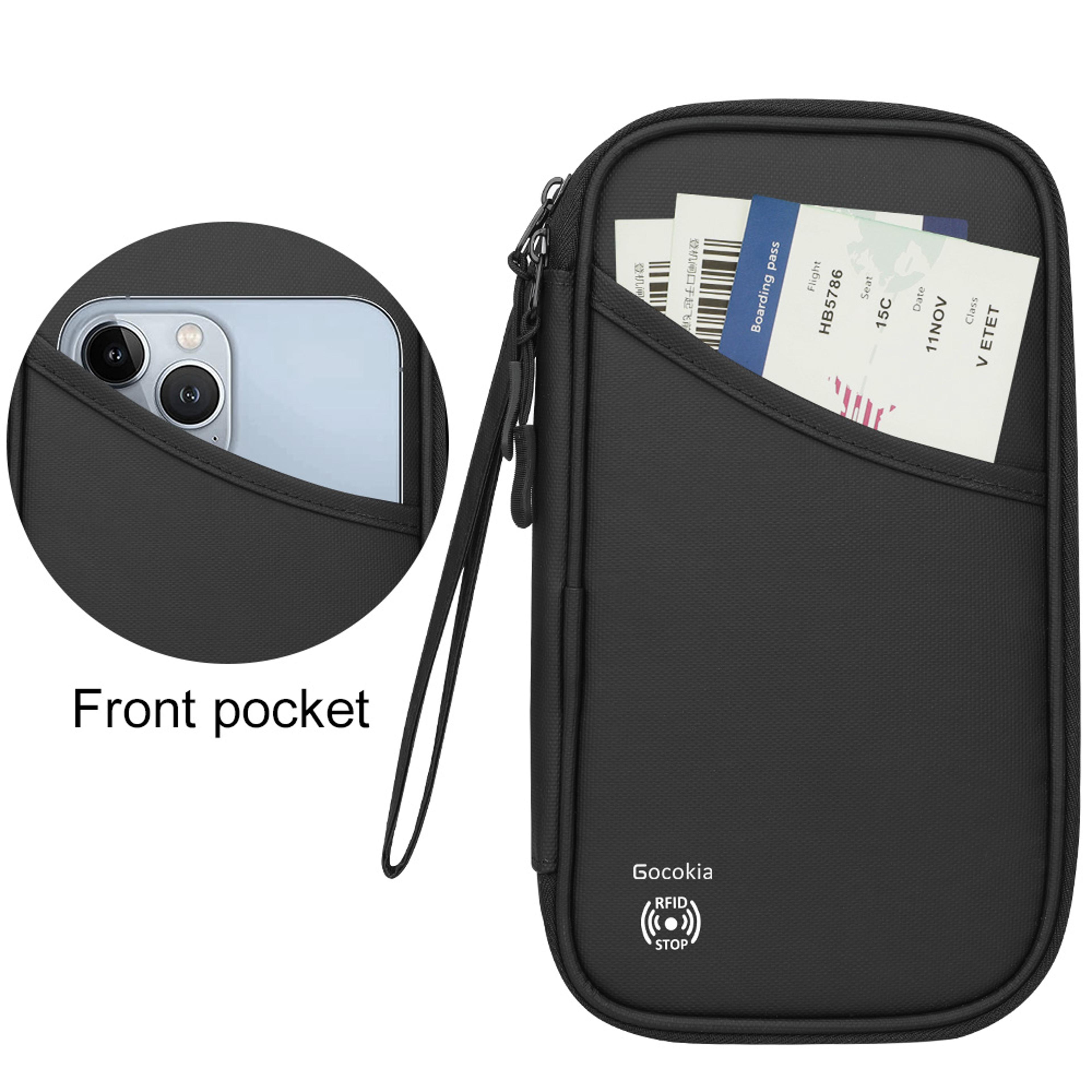 passport travel wallet organizer zip passport holder for cards and documents