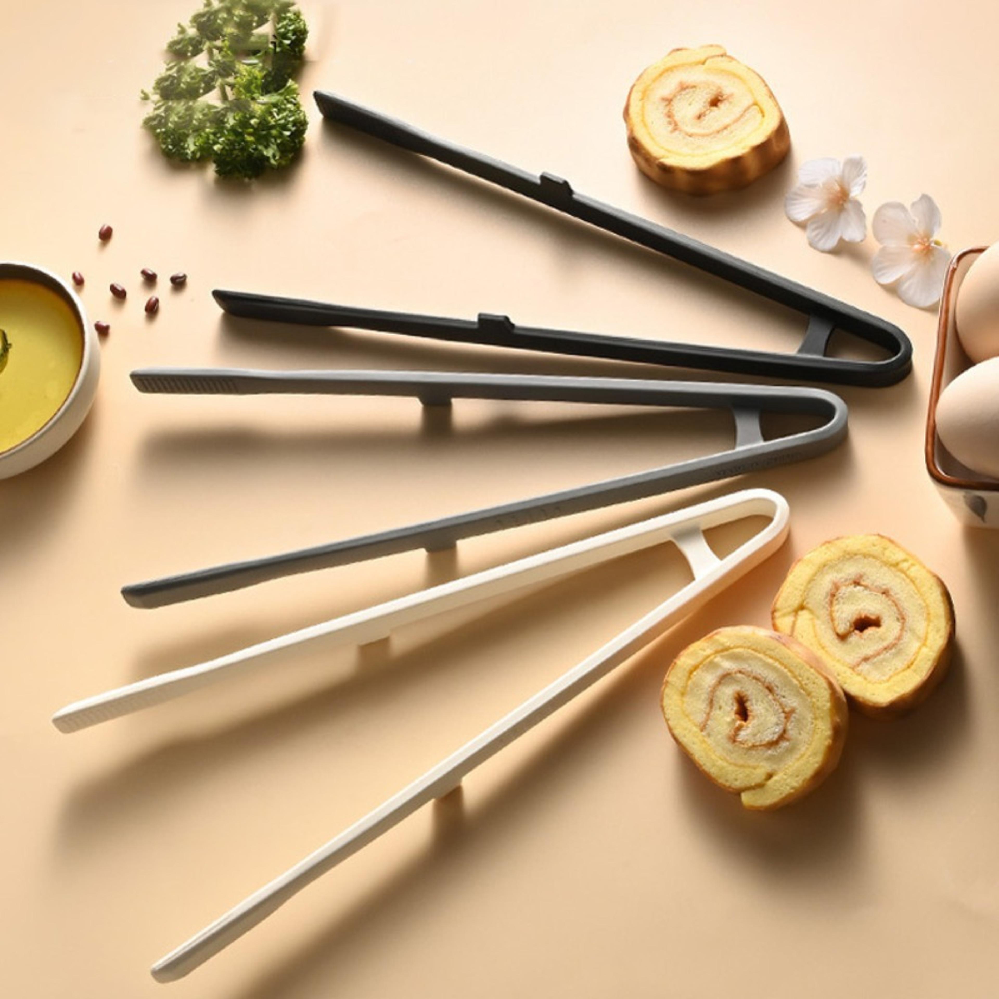silicone kitchen tongs heat resistant bbq grill and serving clip