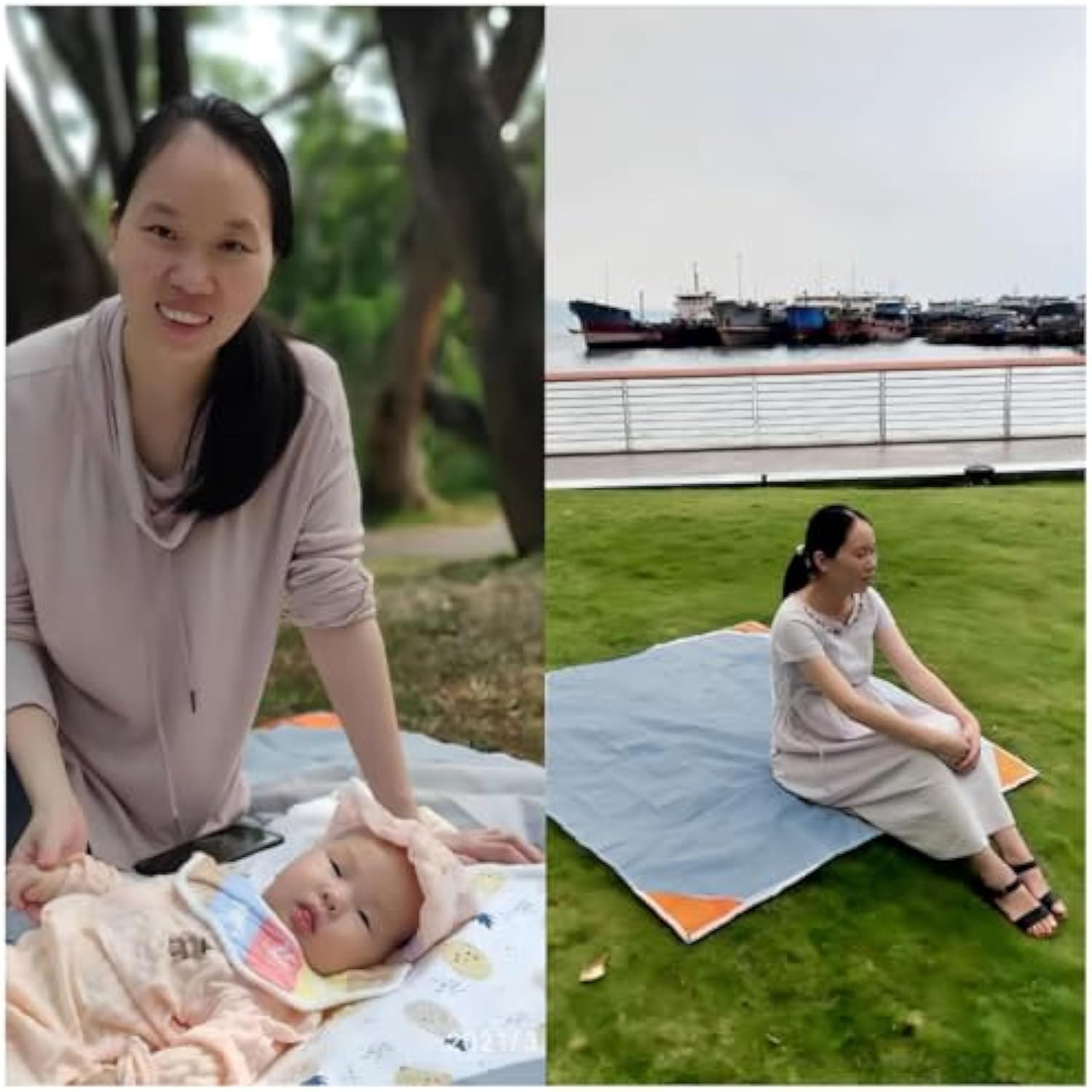 waterproof portable beach mat & folding picnic blanket