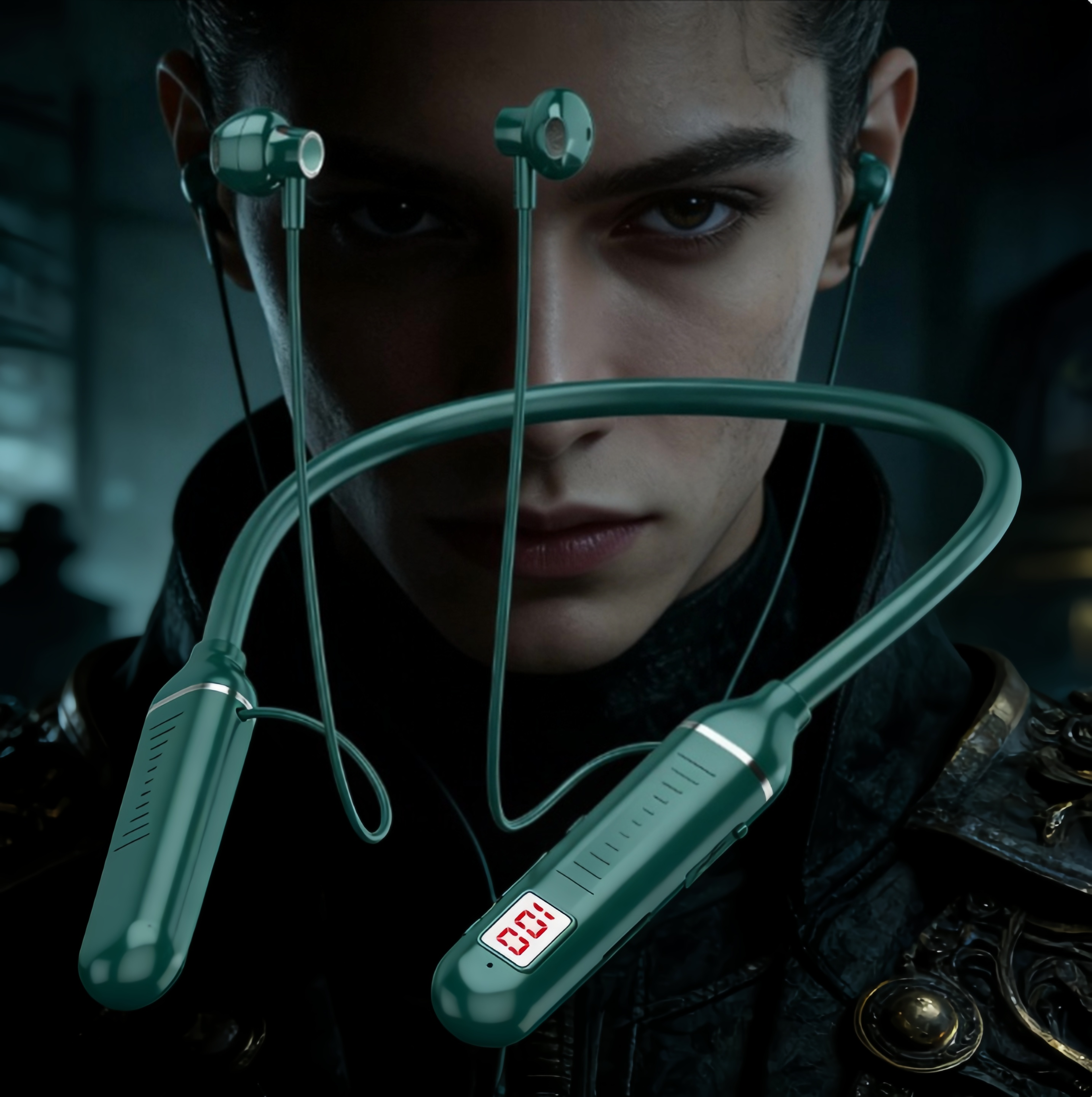 magnetic bluetooth neckband headphones with mic for sports and everyday use