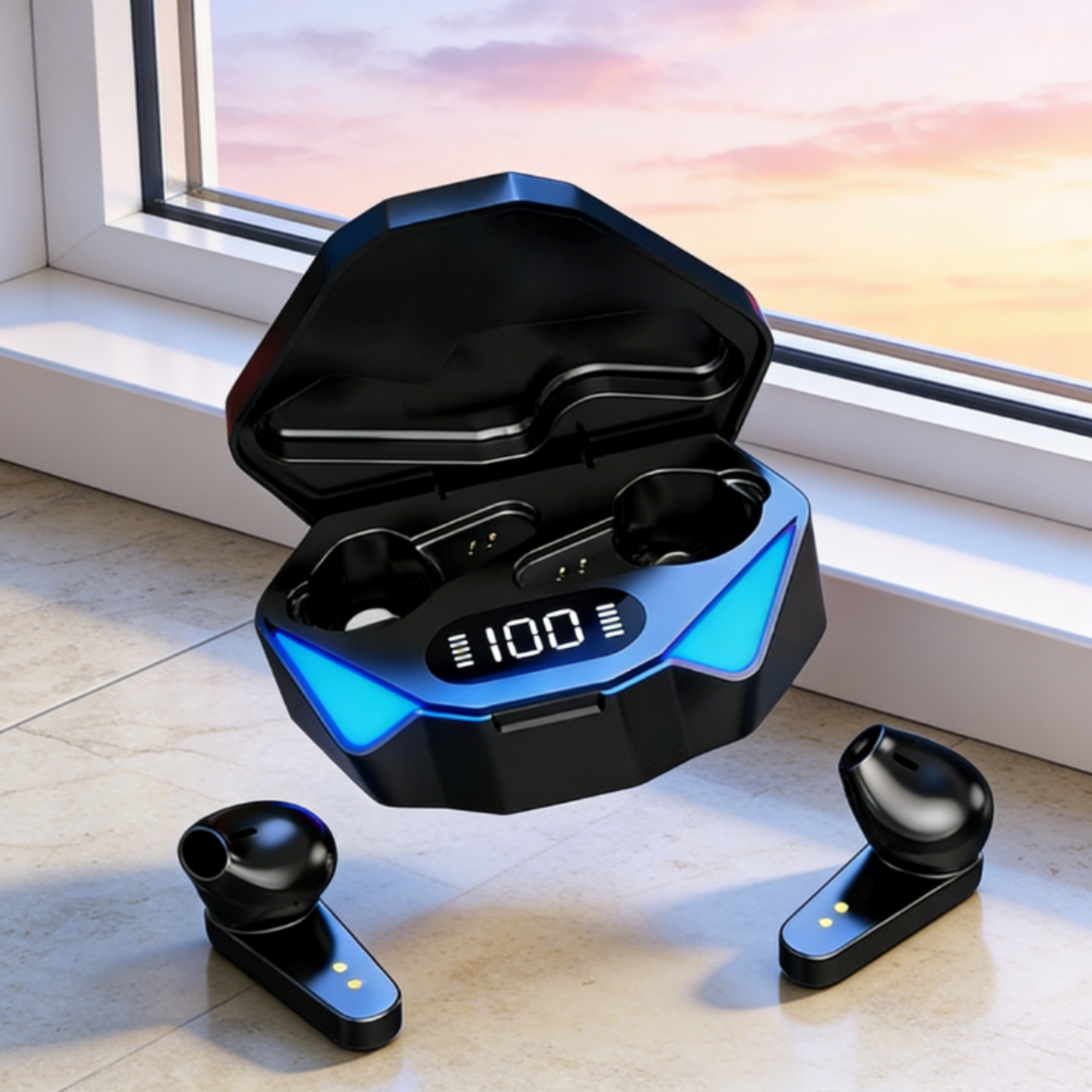 low latency gaming earbuds with mic wireless bluetooth earphones