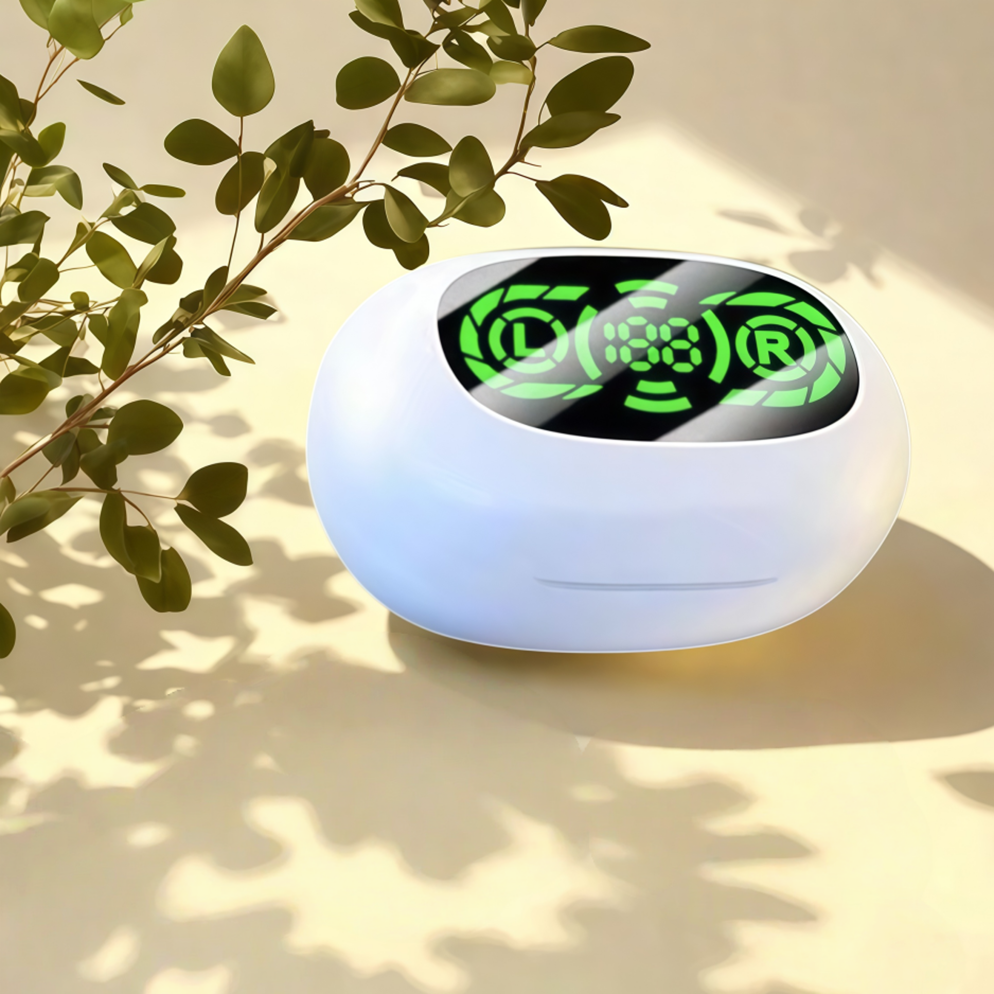 open ear bluetooth clip on headphones with led display
