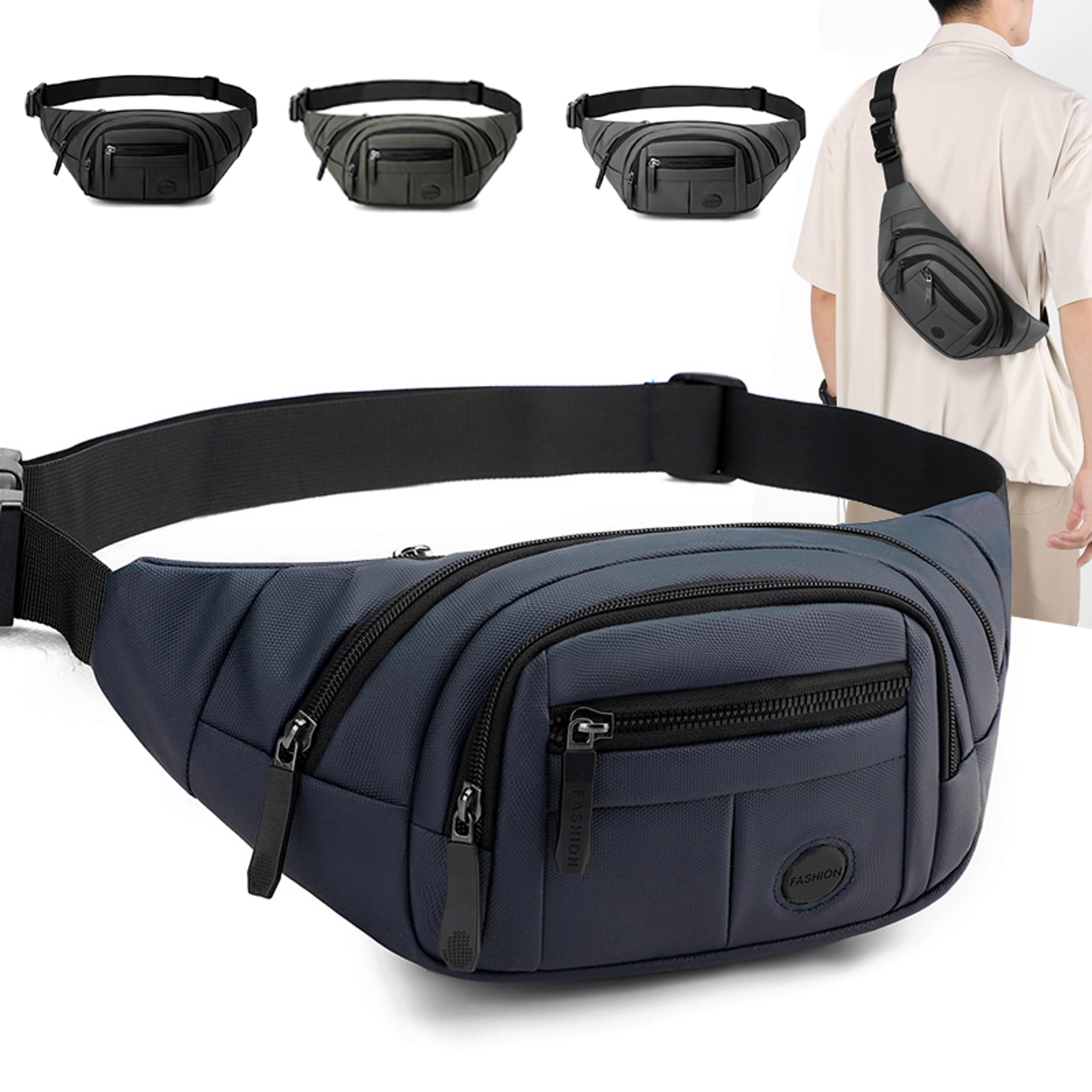 multi functional mens chest bag versatile shoulder and waist bag for business sports and commuting