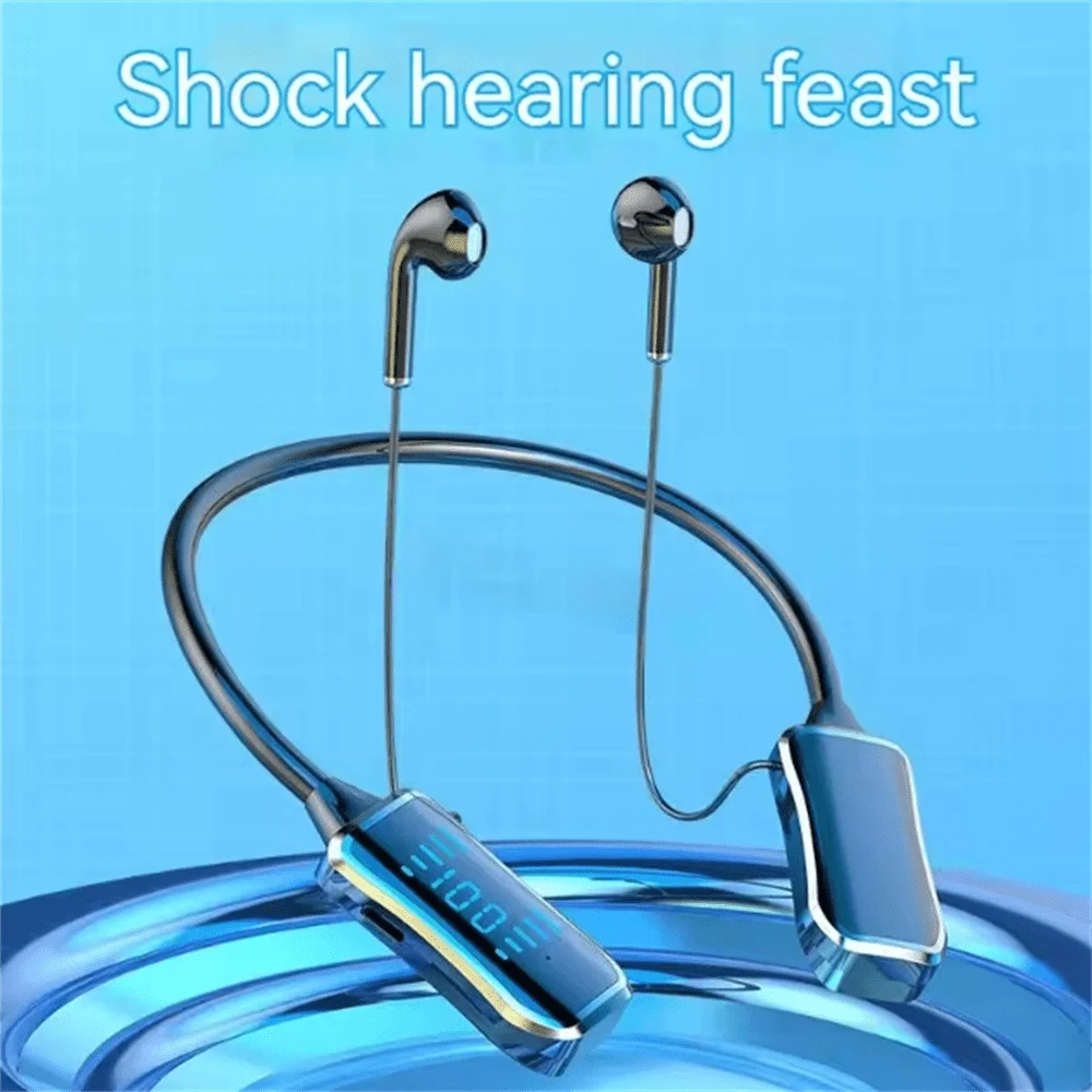 magnetic bluetooth neckband headphones waterproof sport earbuds with mic
