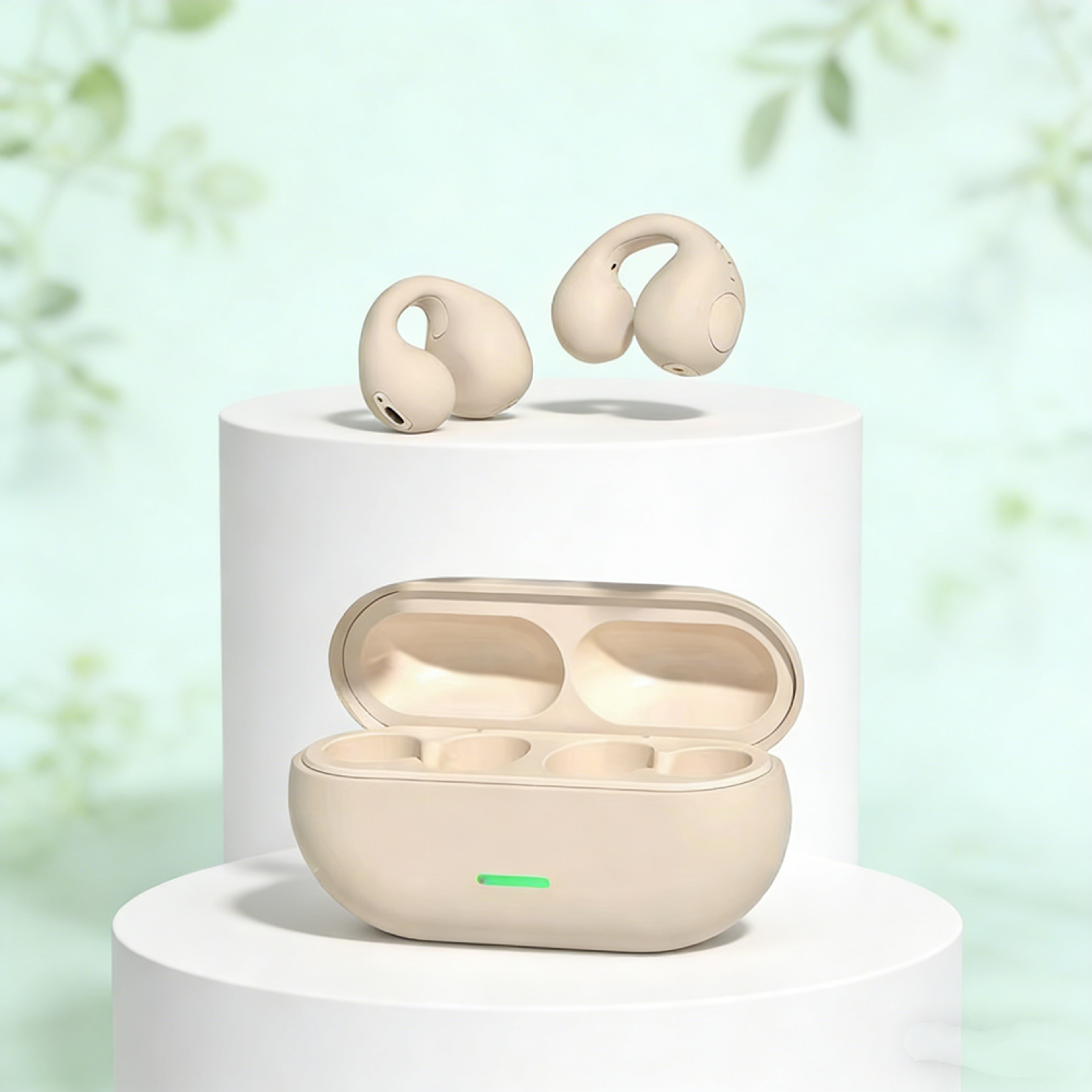 wireless air conduction headphones clip ear bluetooth earbuds with mic