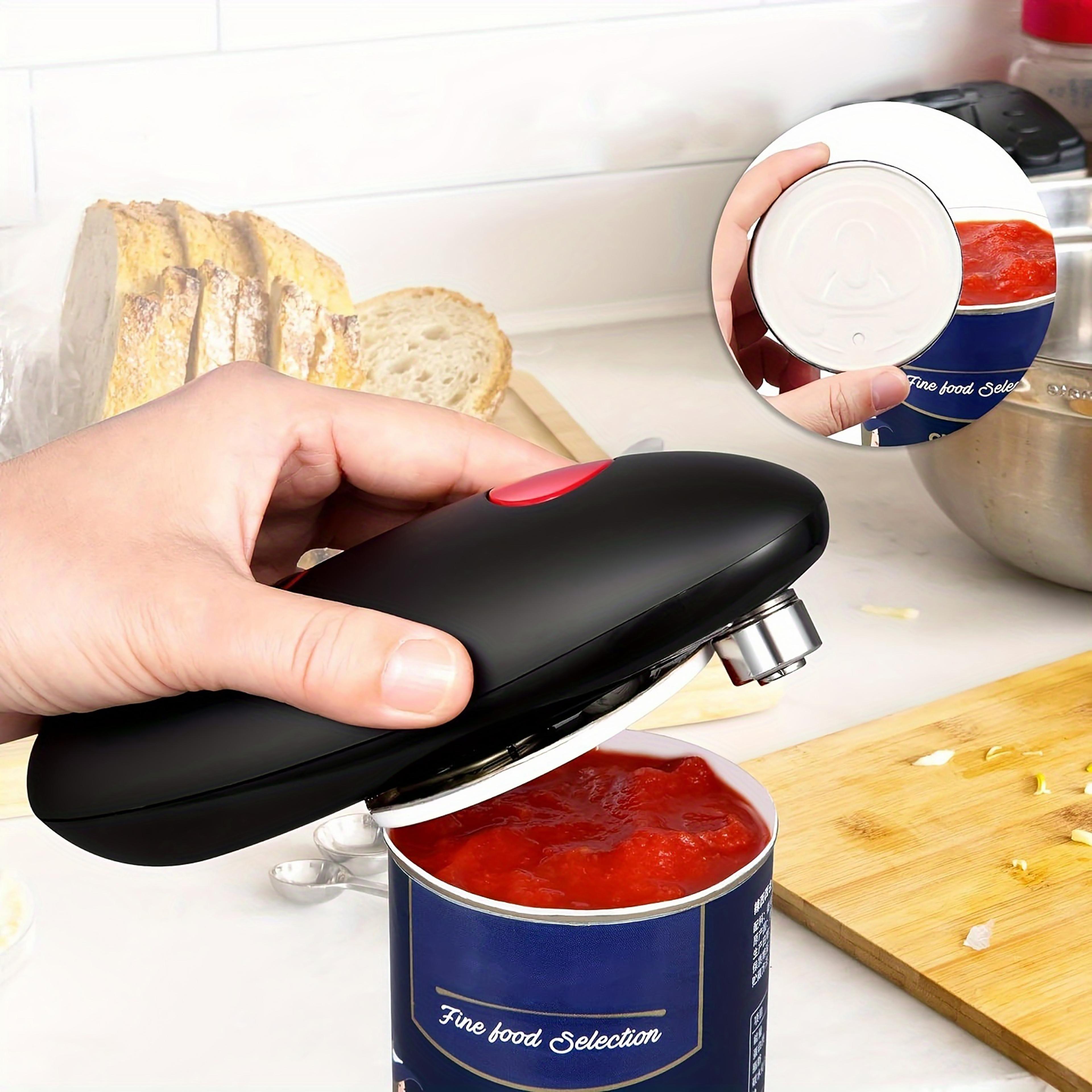one touch electric can opener for seniors hands free portable kitchen tool