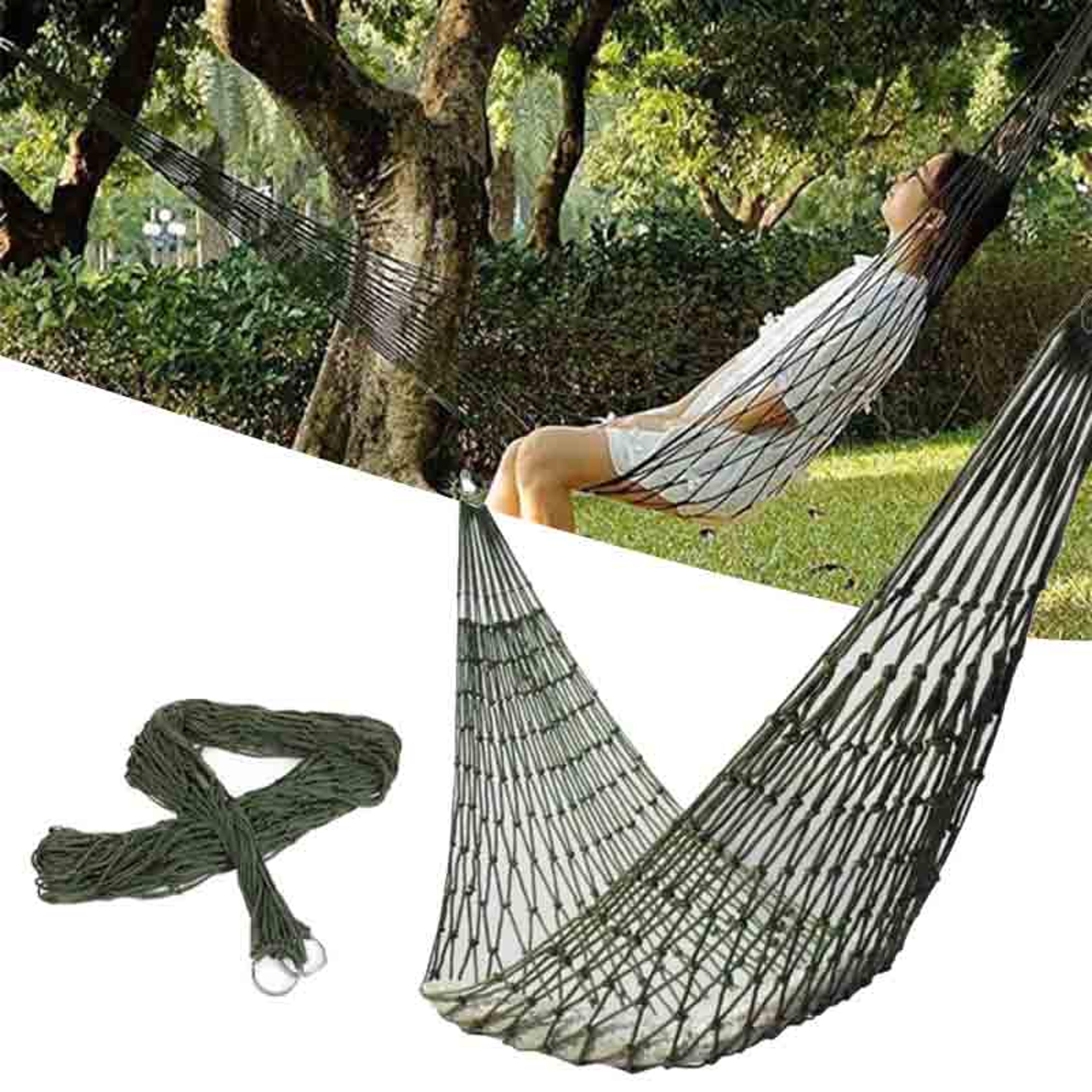 portable outdoor sport hammock mesh net camping hammock for garden beach yard and travel