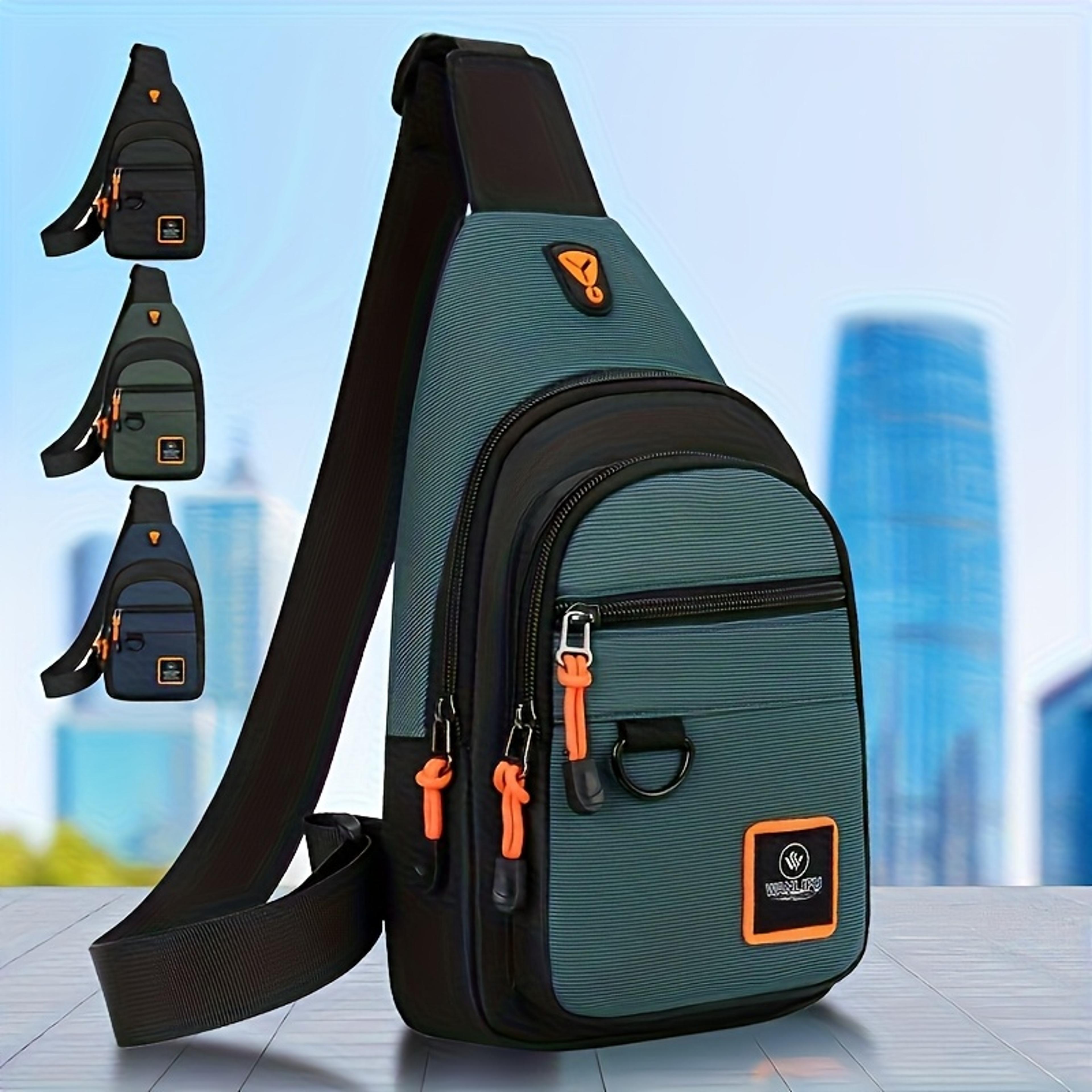 mens casual crossbody sling bag for running cycling travel & sports small nylon shoulder pouch with phone holder