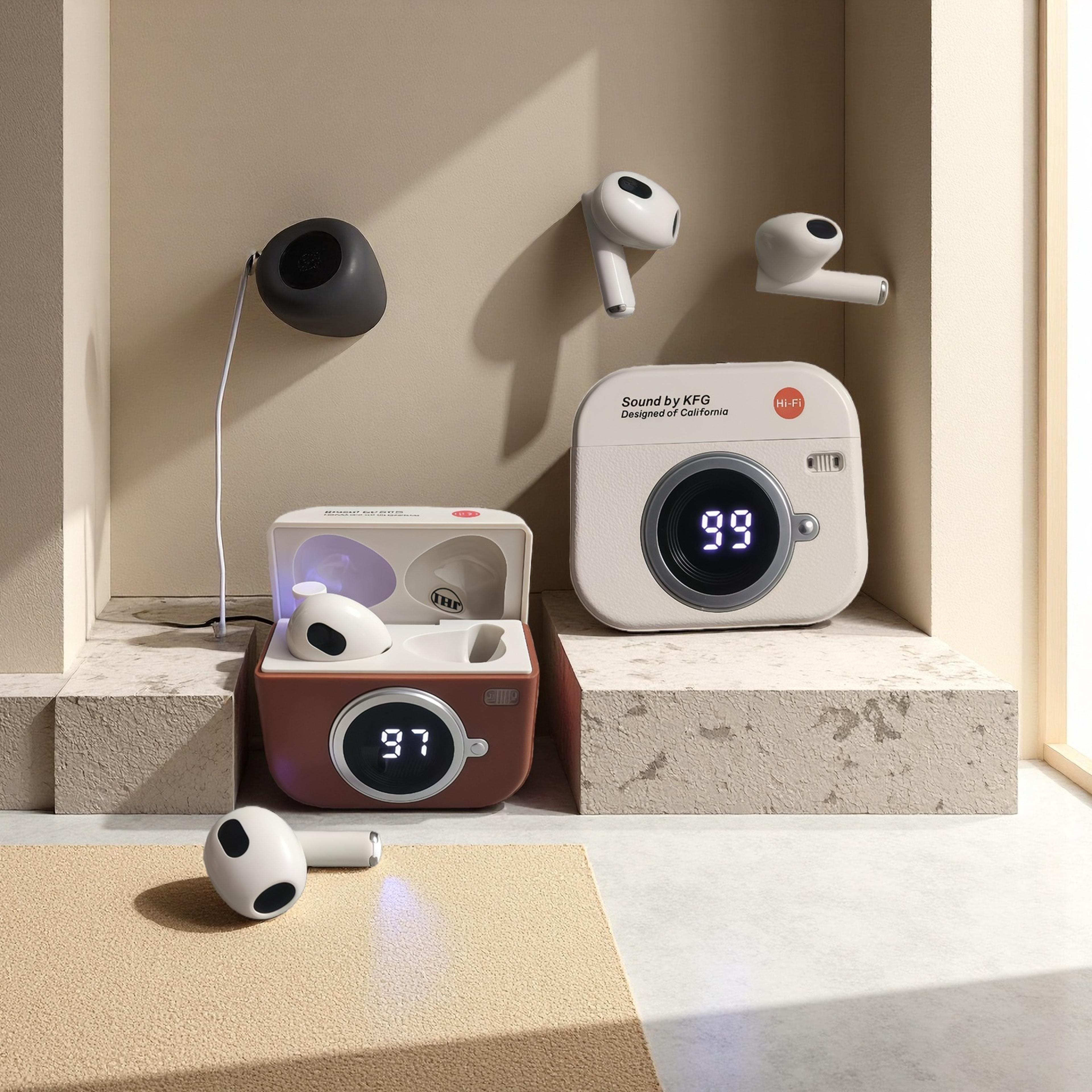 ultimate bluetooth wireless earbuds with led battery display waterproof sports & gaming headphones