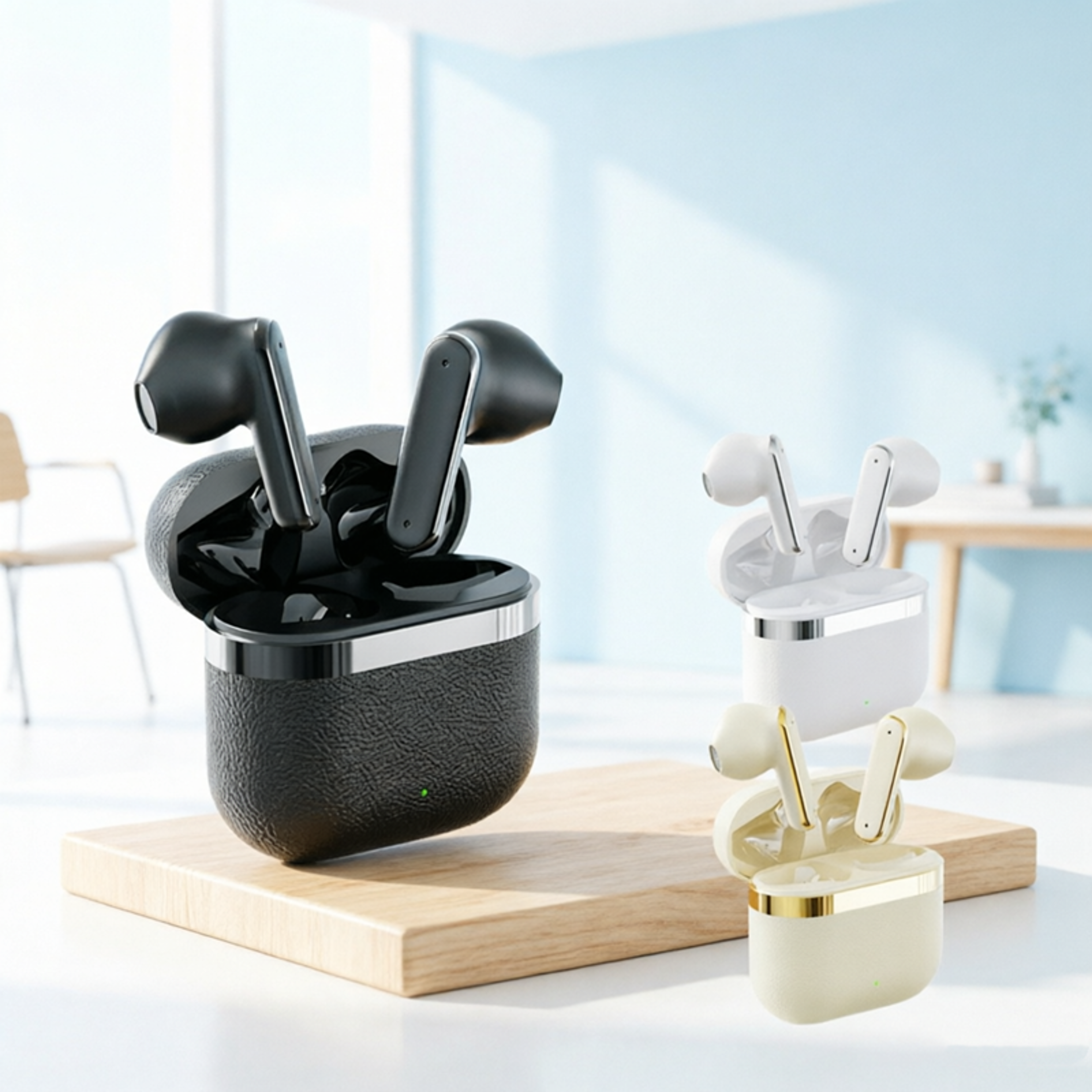wireless tws bluetooth earbuds with led display & hifi sound
