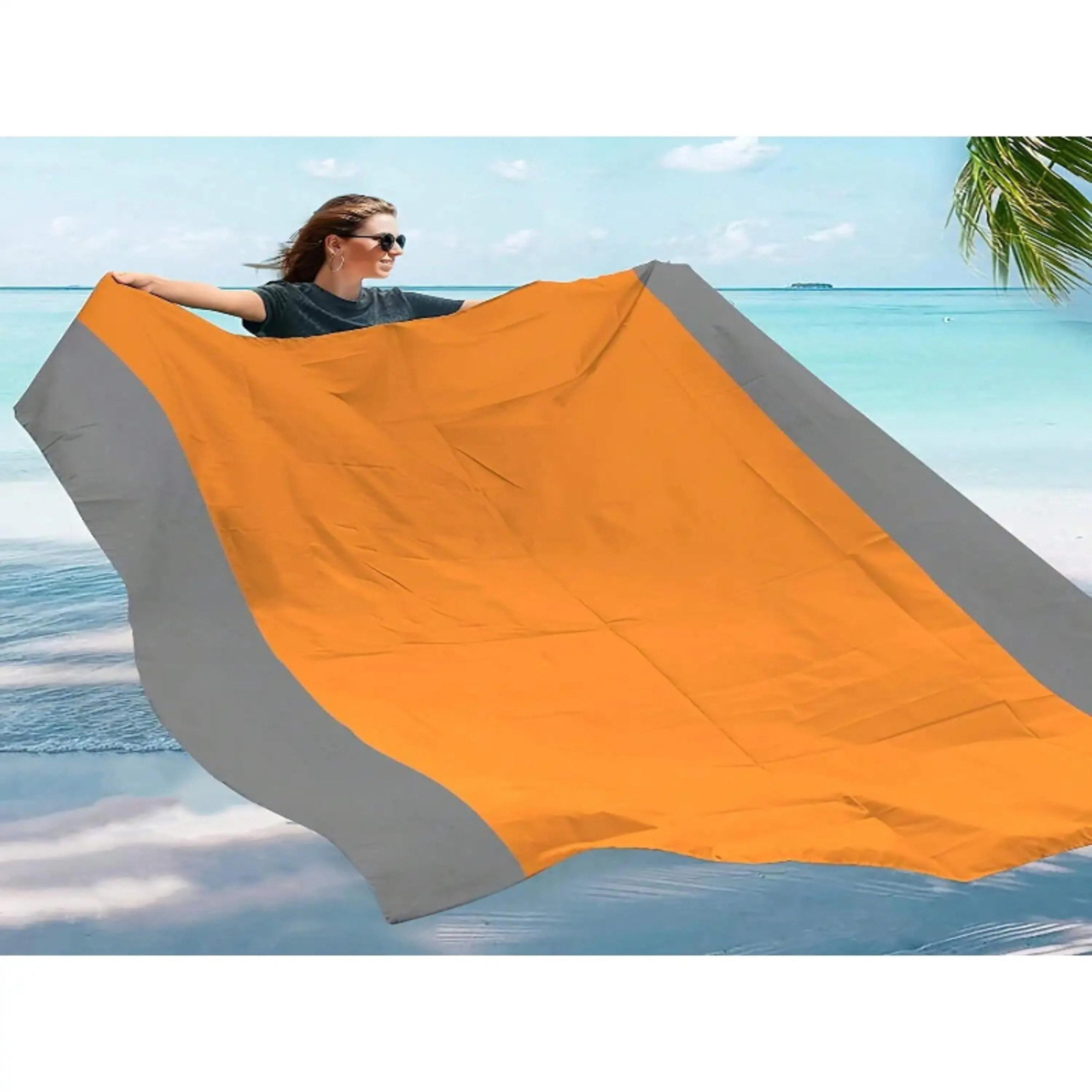 waterproof sandproof beach blanket with stakes foldable outdoor picnic mat