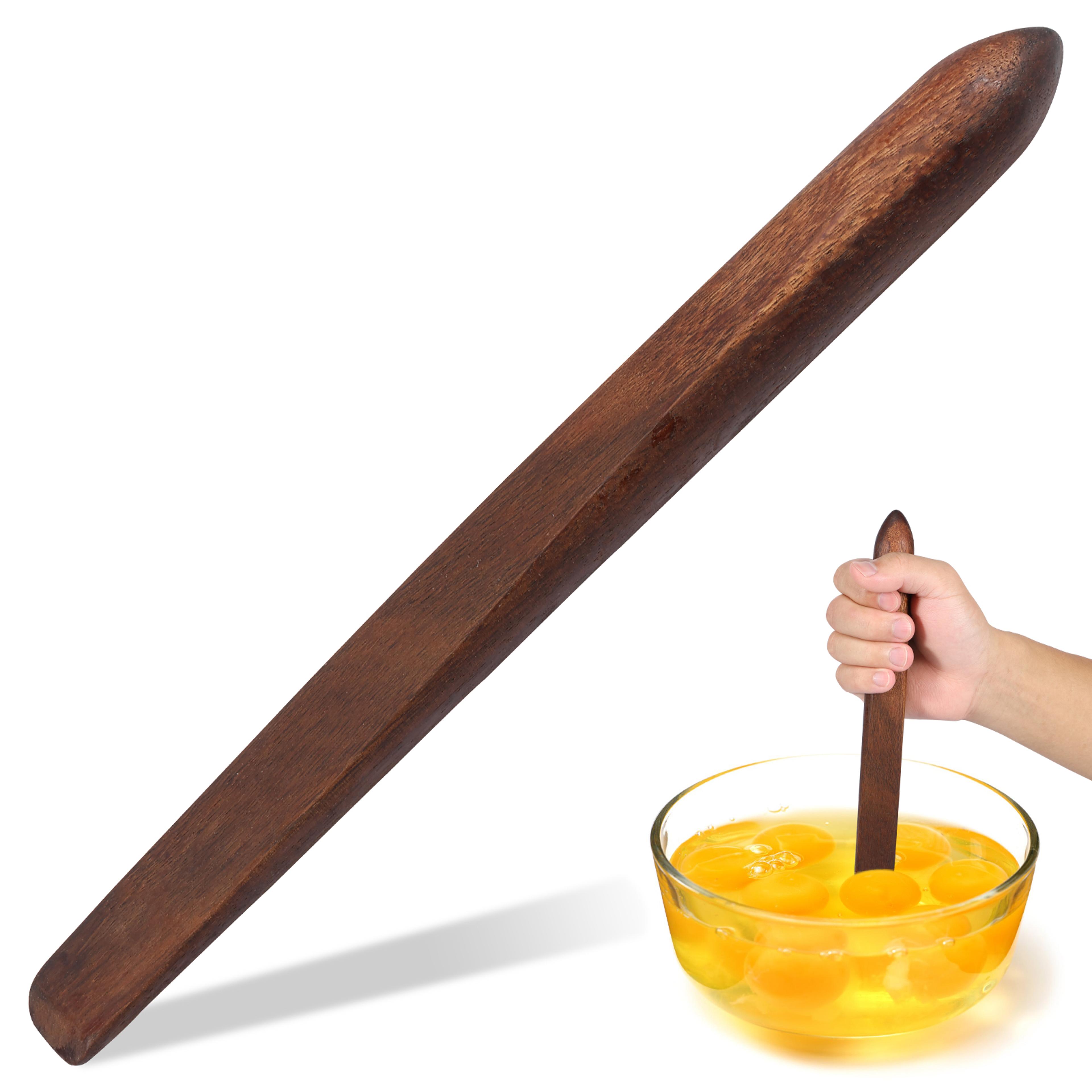 sourdough bread mixing stick acacia wood spatula for starter and dough