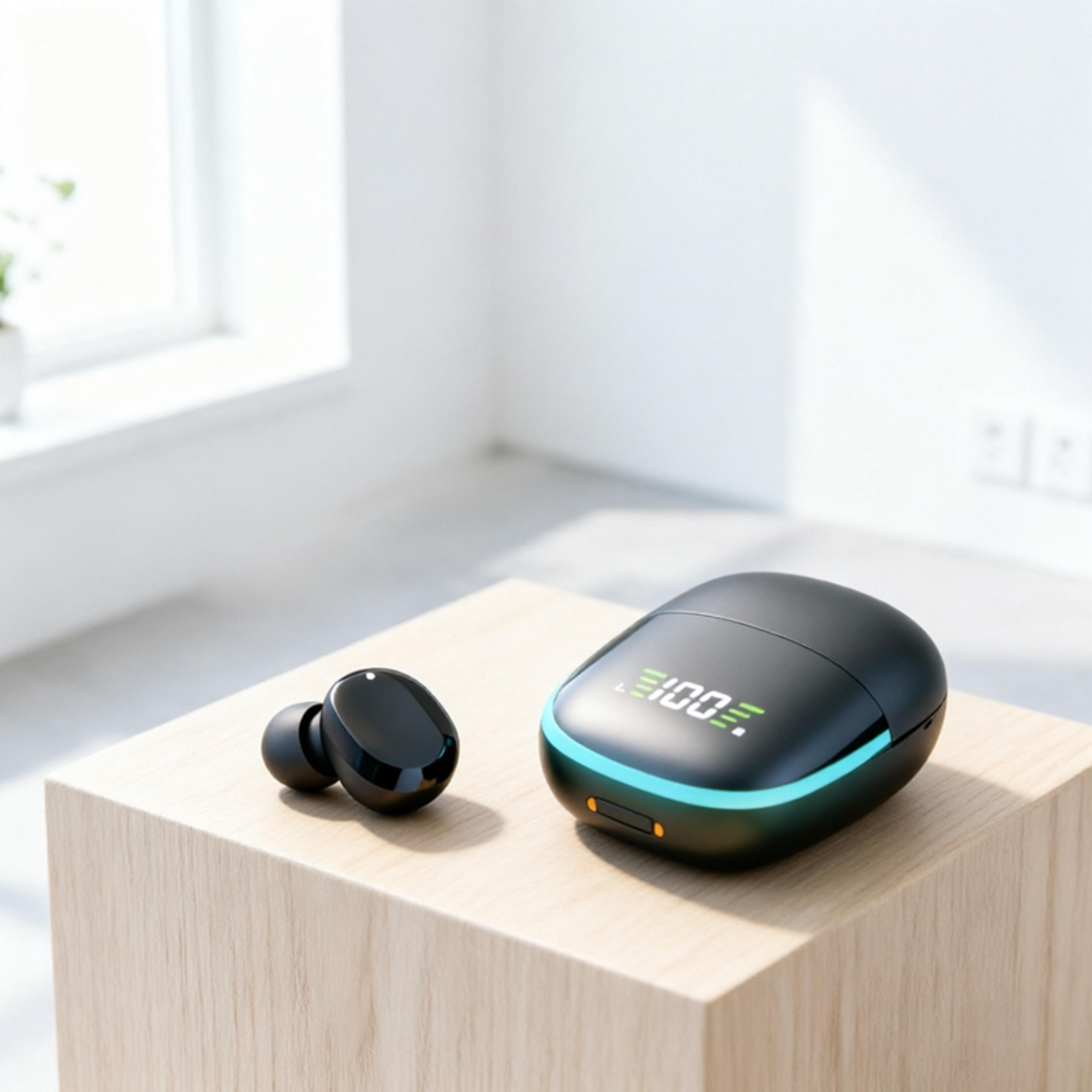 wireless bluetooth earphones noise cancelling & microphone