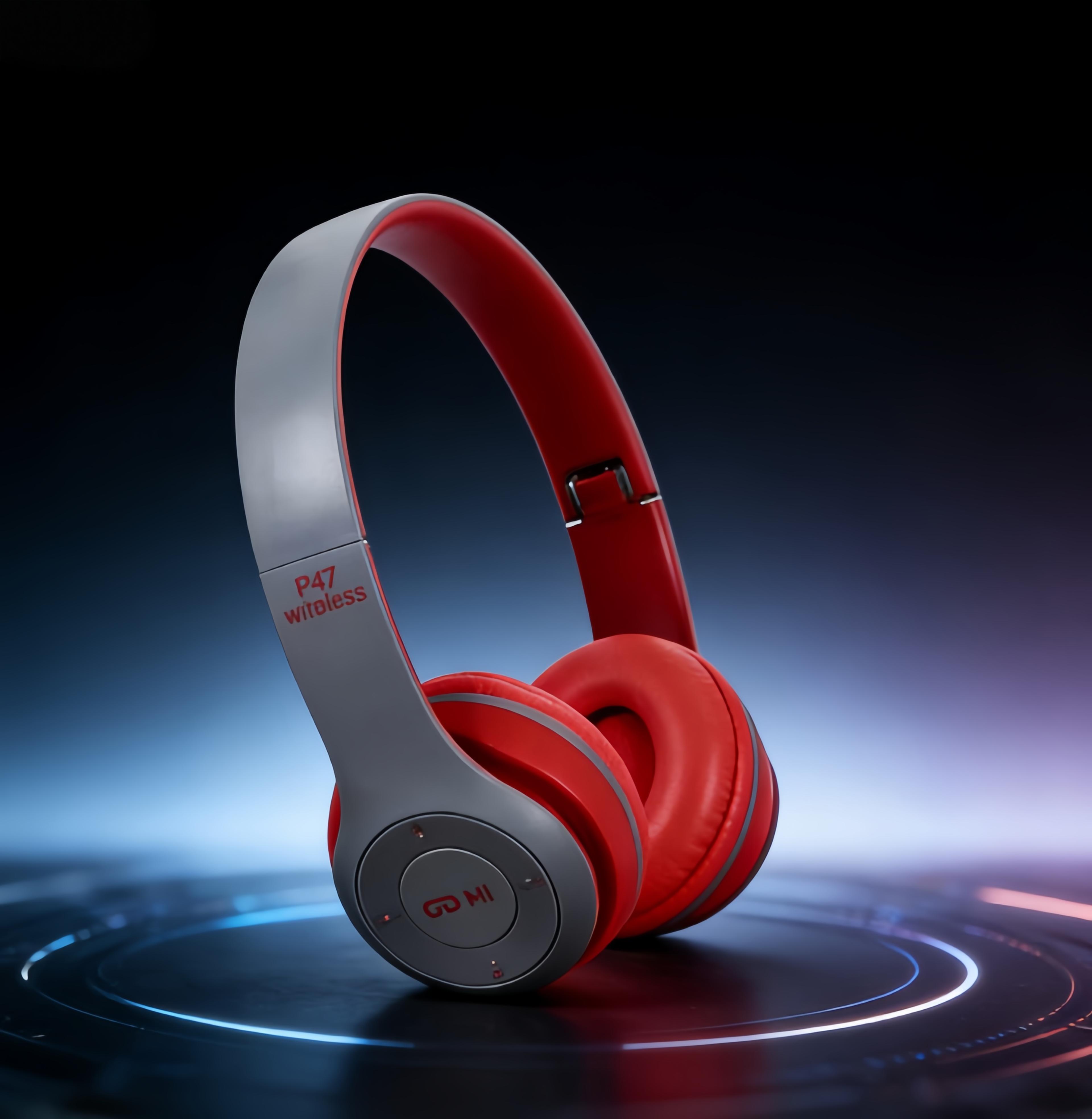 wireless bluetooth foldable stereo headphones with hd mic & gaming comfort