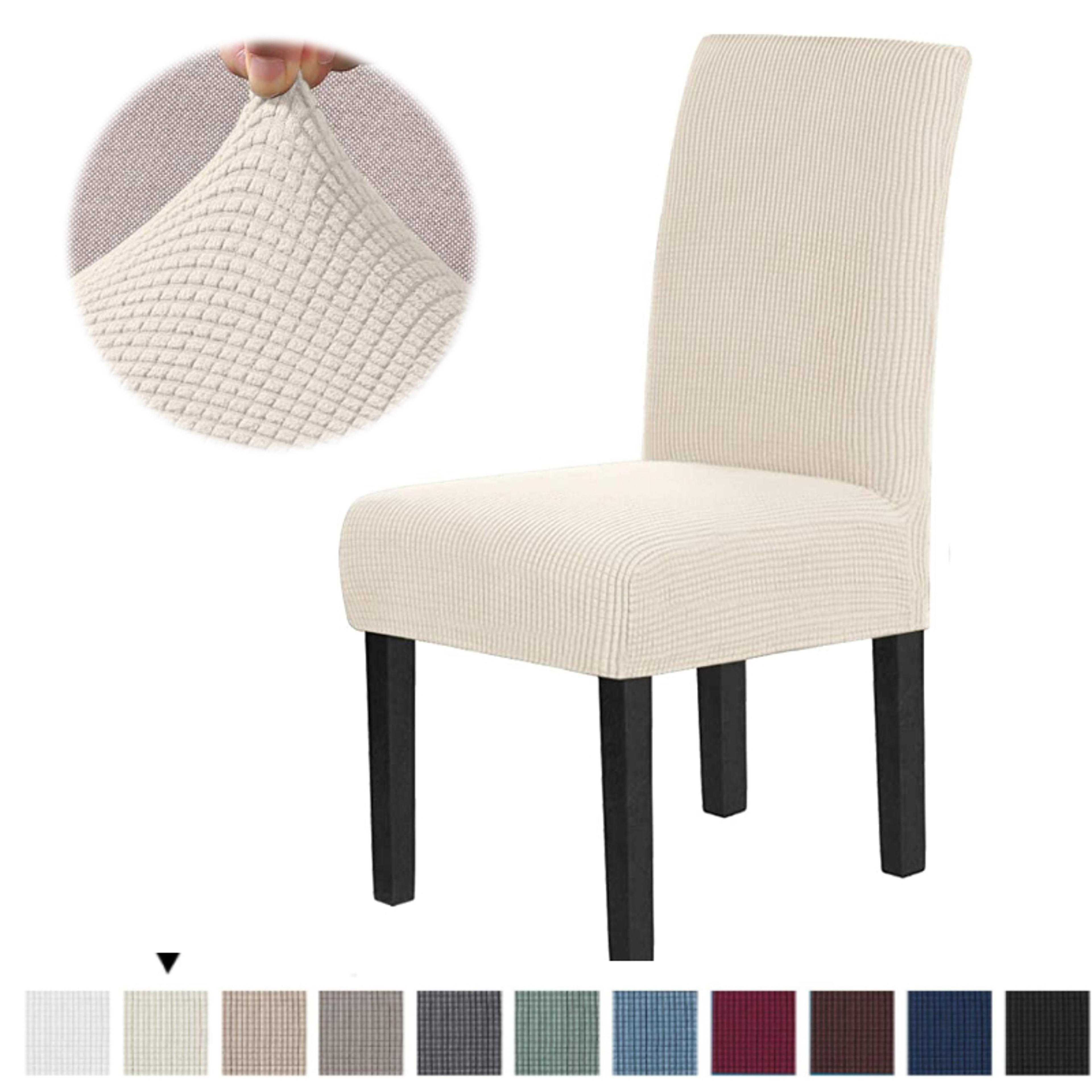 premium stretch dining chair covers textured jacquard slipcovers for protection & style