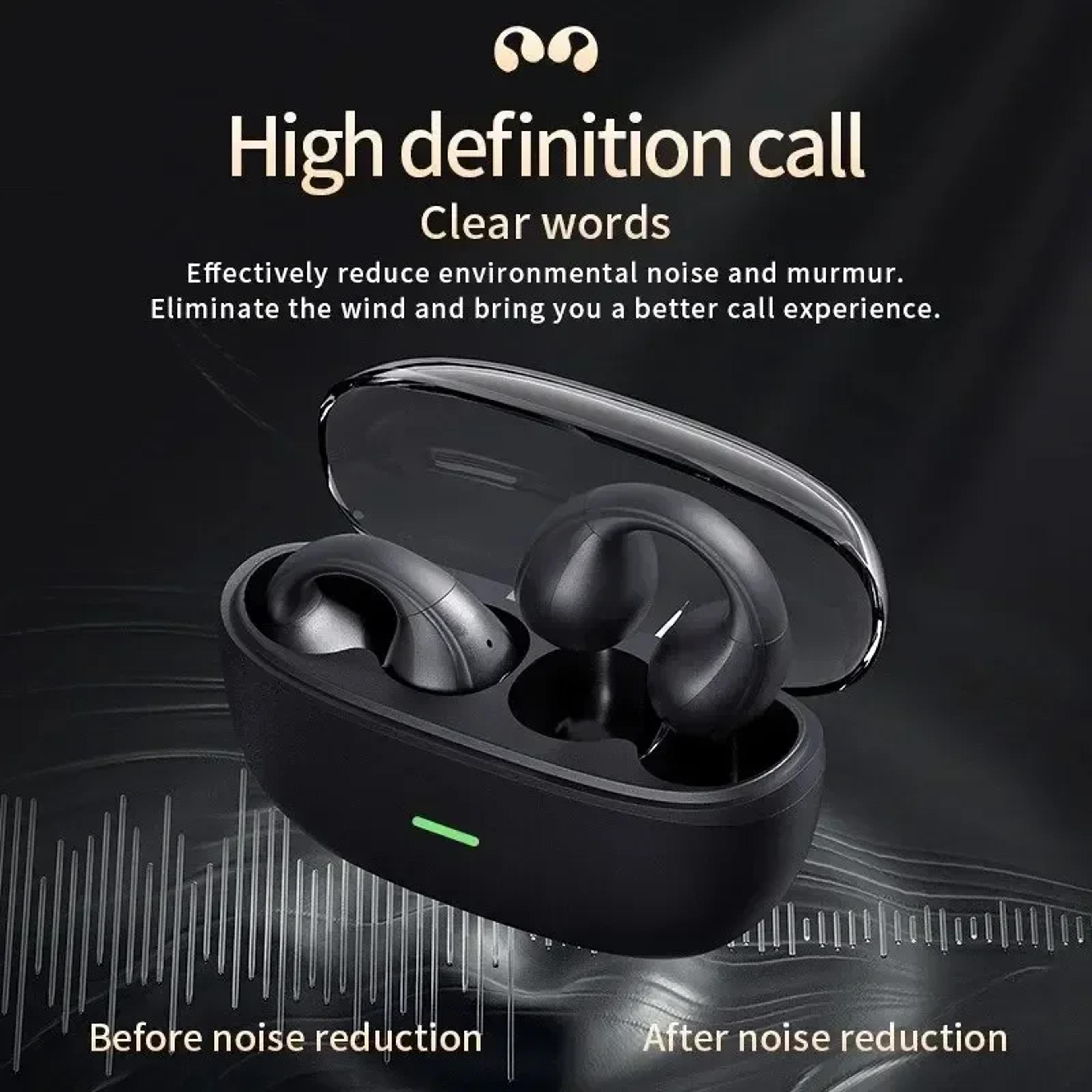 open ear clip bluetooth headphones noise canceling wireless earcuffs