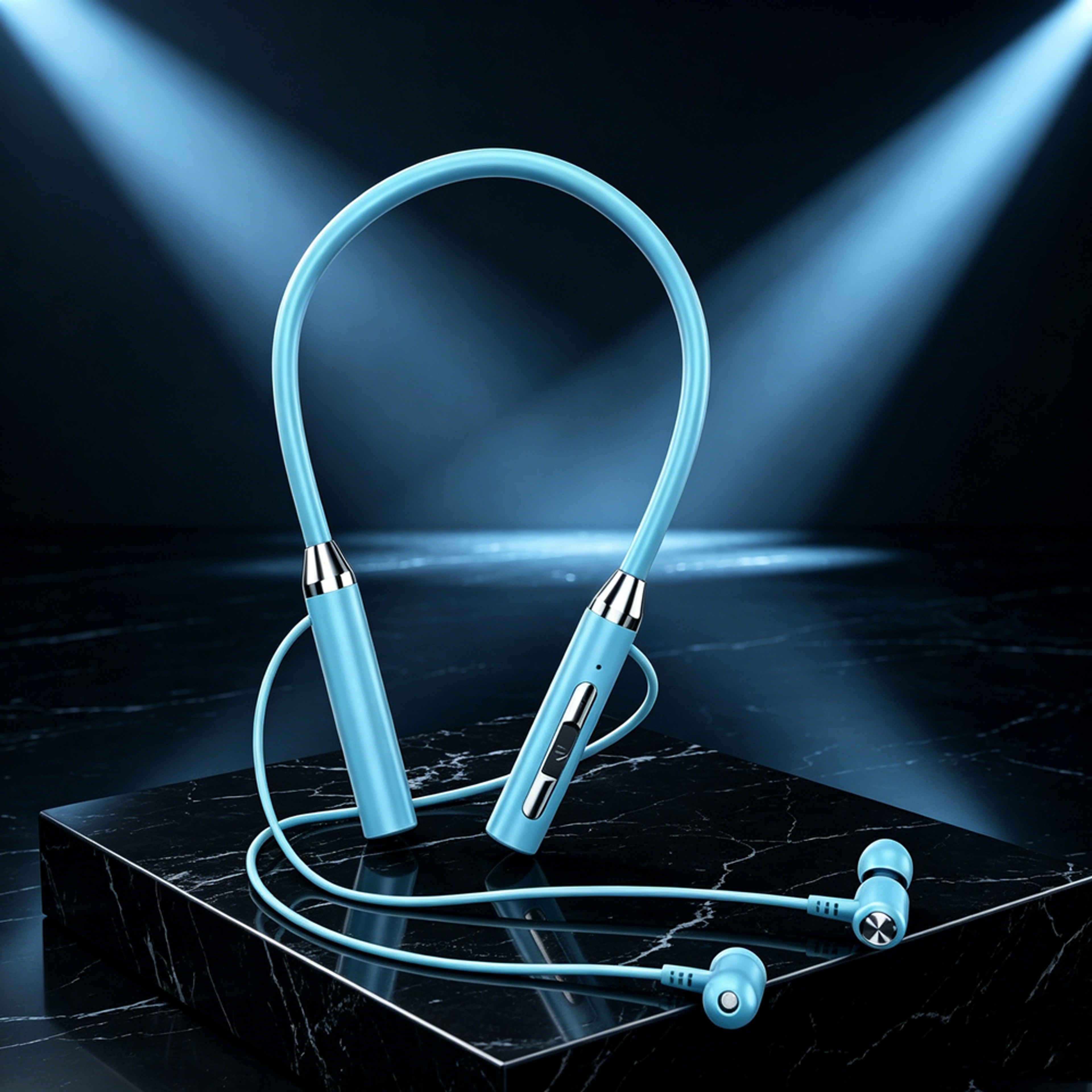 magnetic bluetooth neckband headphones with mic for running sports and daily calls