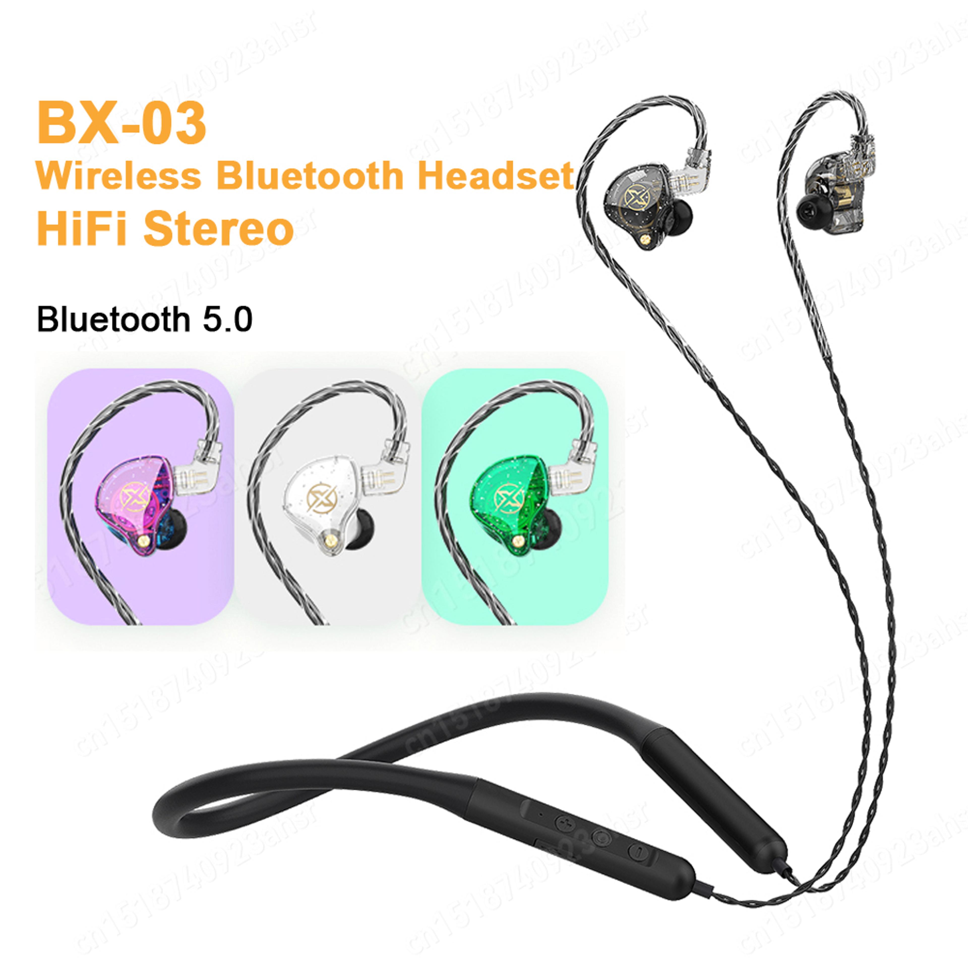 wireless bluetooth neckband earphones with mic noise cancelling sports running earbuds