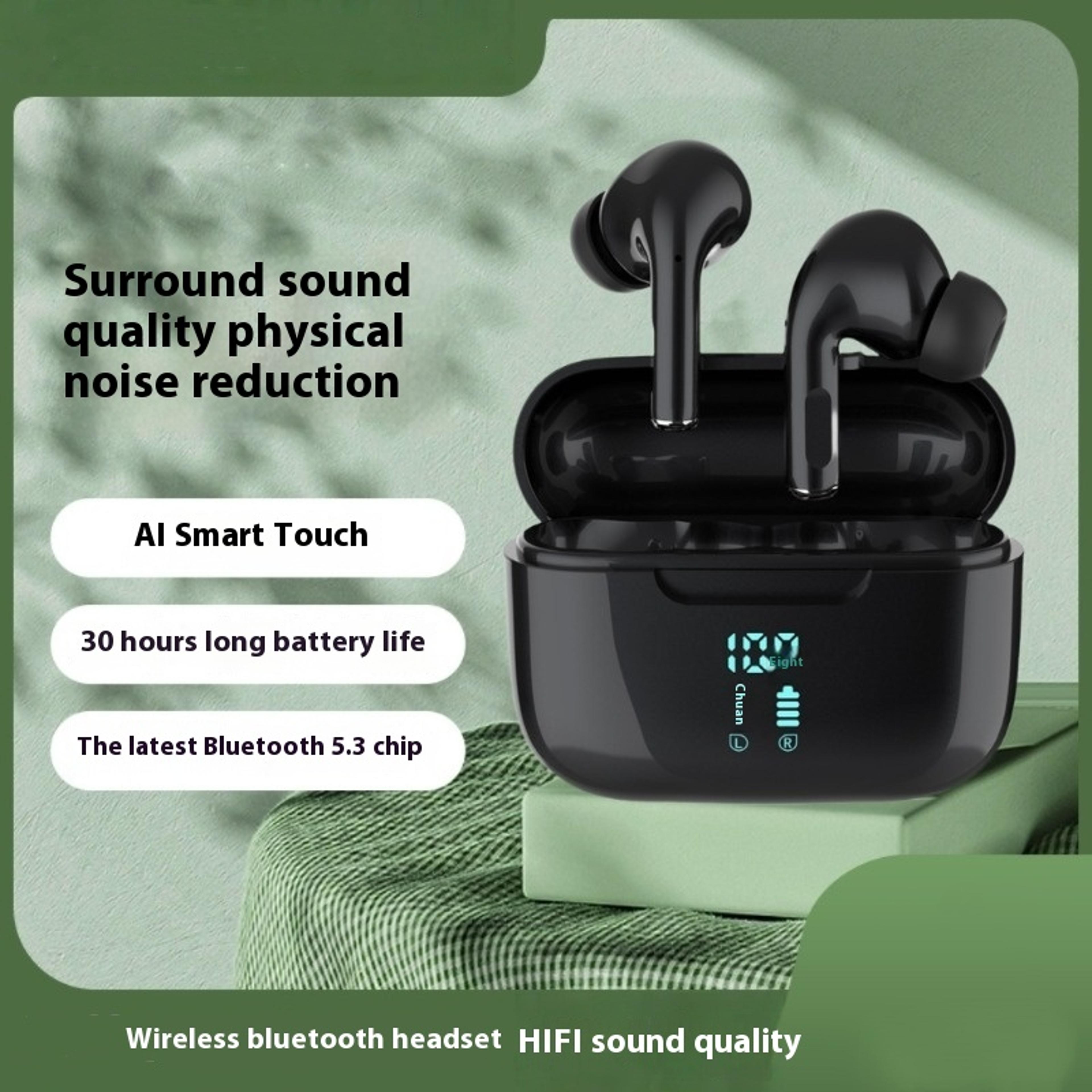 wireless bluetooth earbuds with enc noise reduction and power display