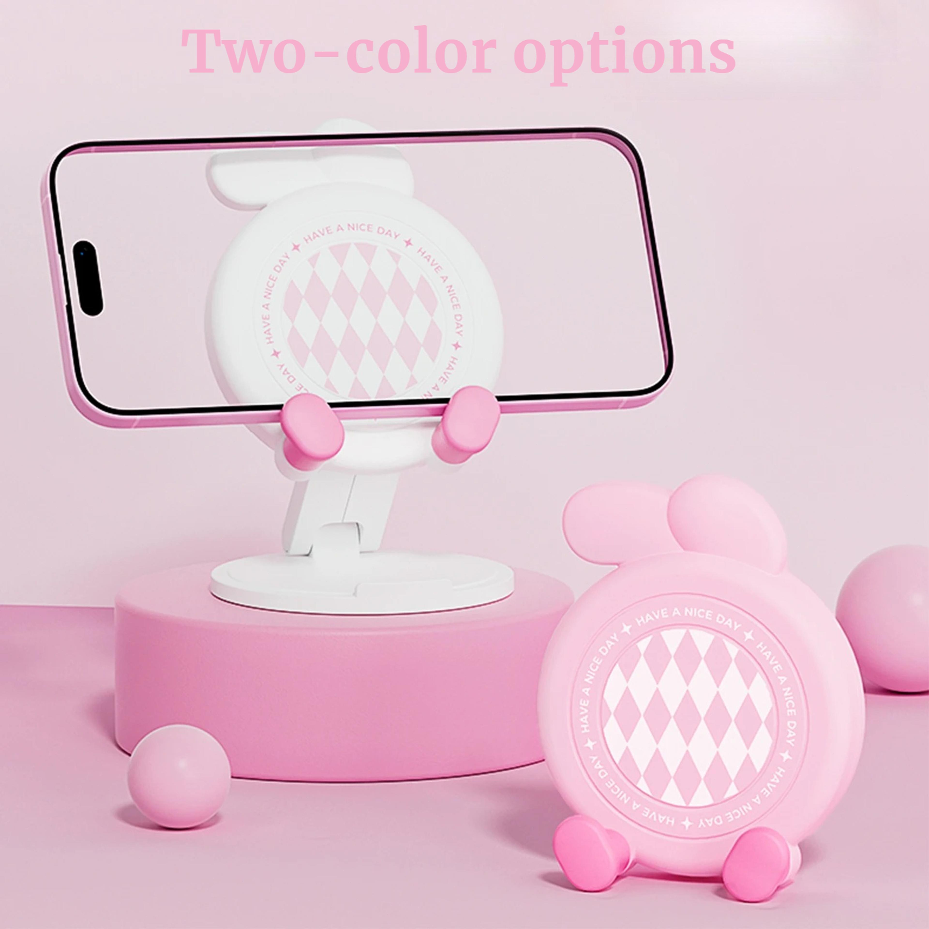 adorable adjustable bunny desktop phone stand cute cartoon rabbit phone holder for table & desk