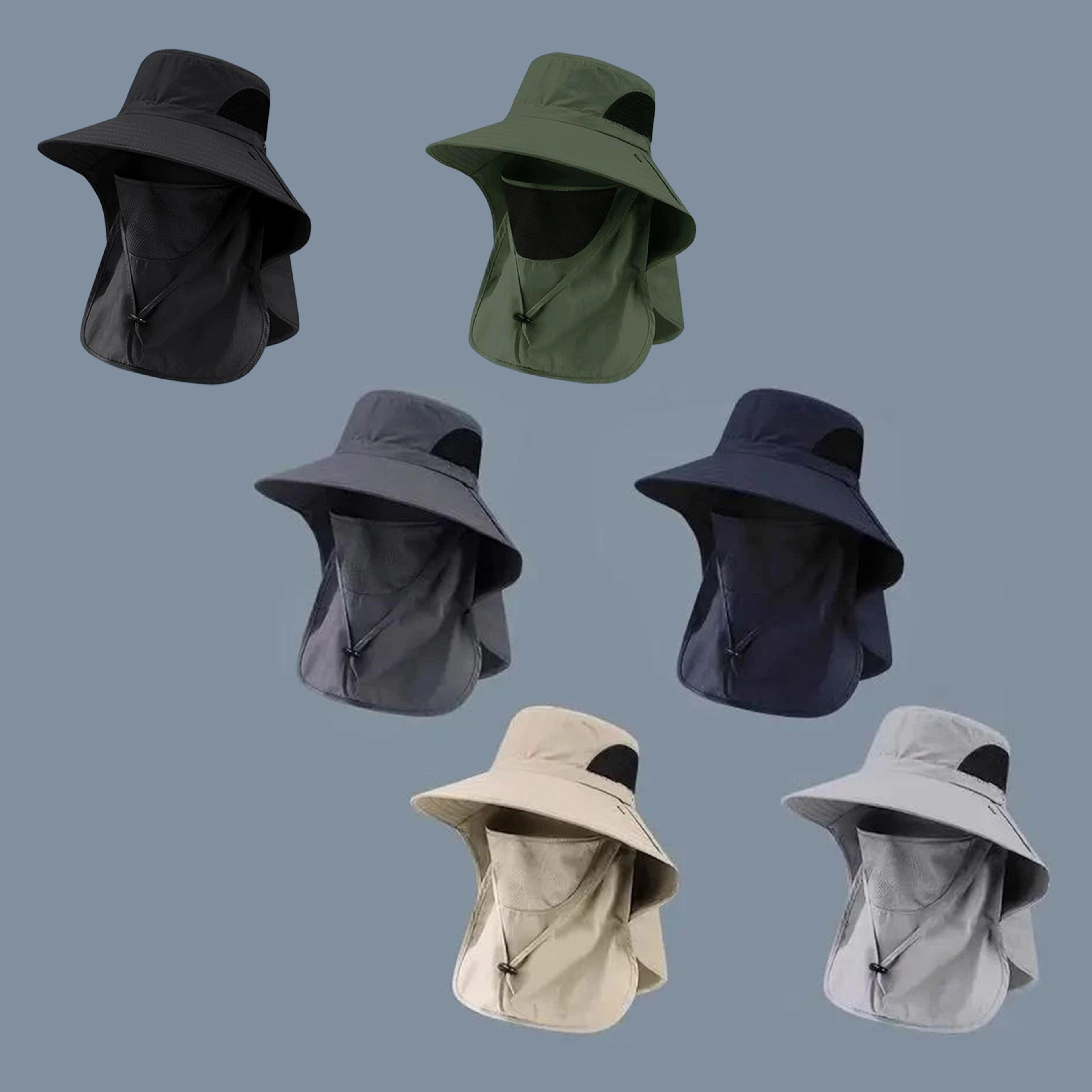 womens uv protection hat with neck cover and wide brim bucket hat design