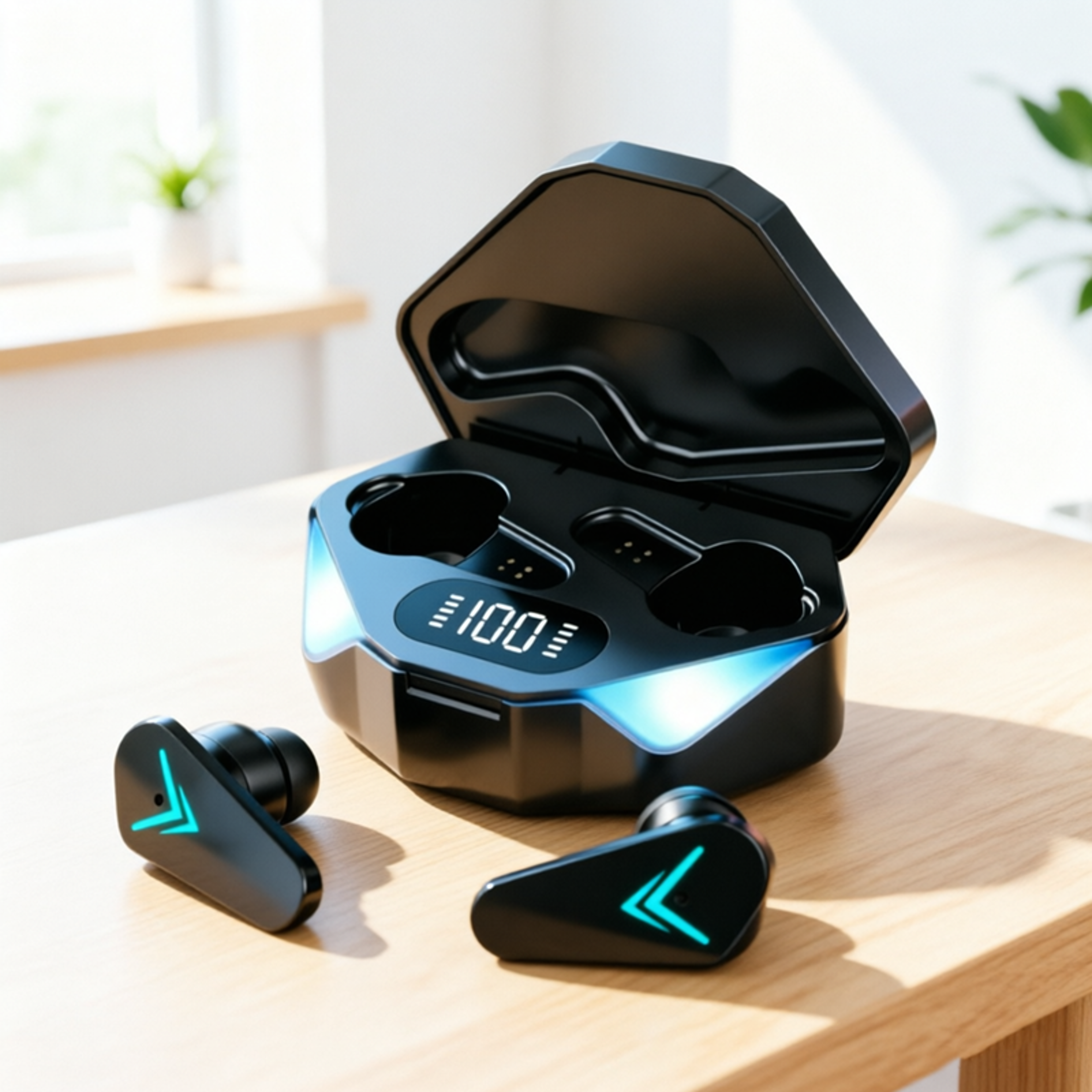 tws gaming earbuds with mic bluetooth wireless earphones