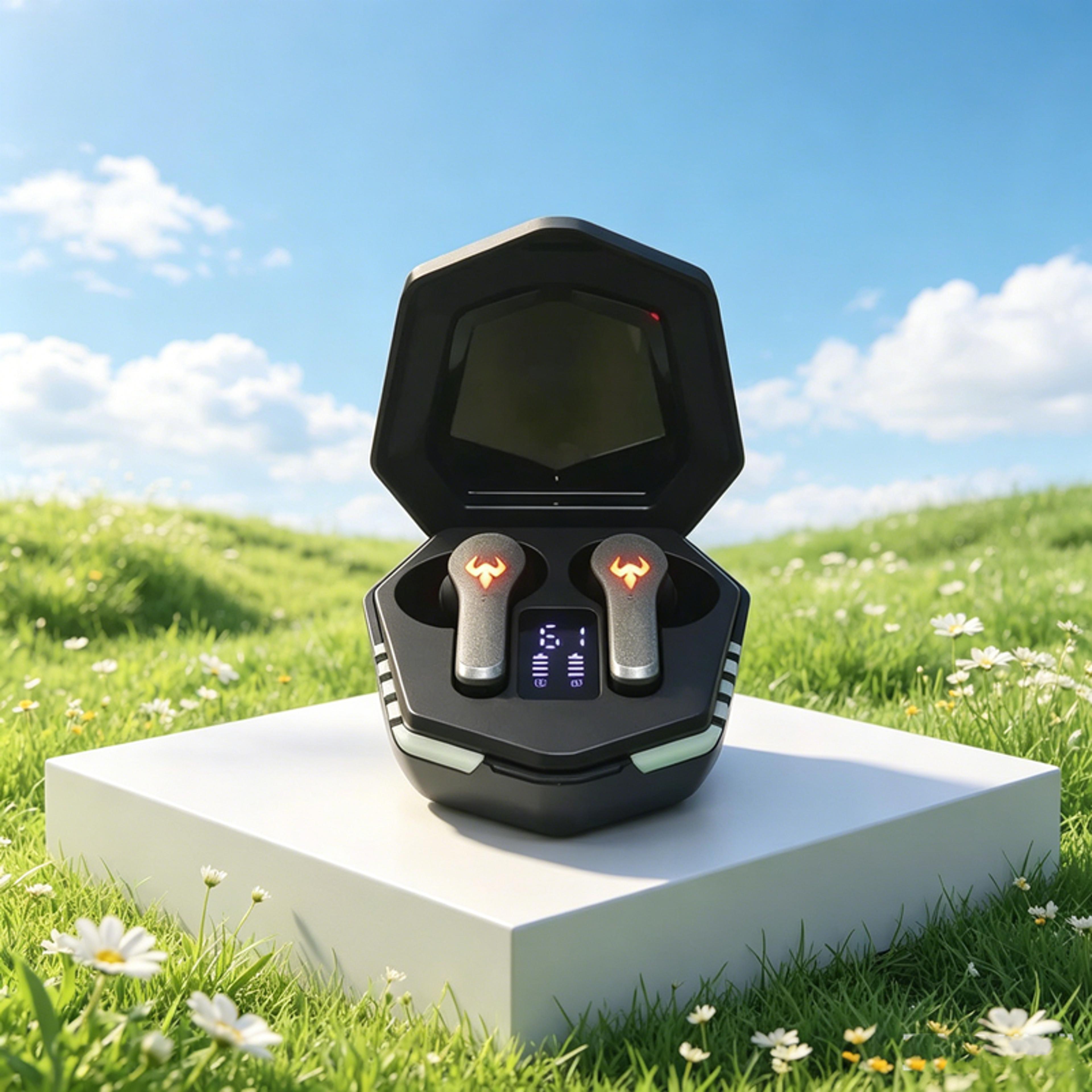 digital display tws wireless earbuds with bluetooth gaming sound