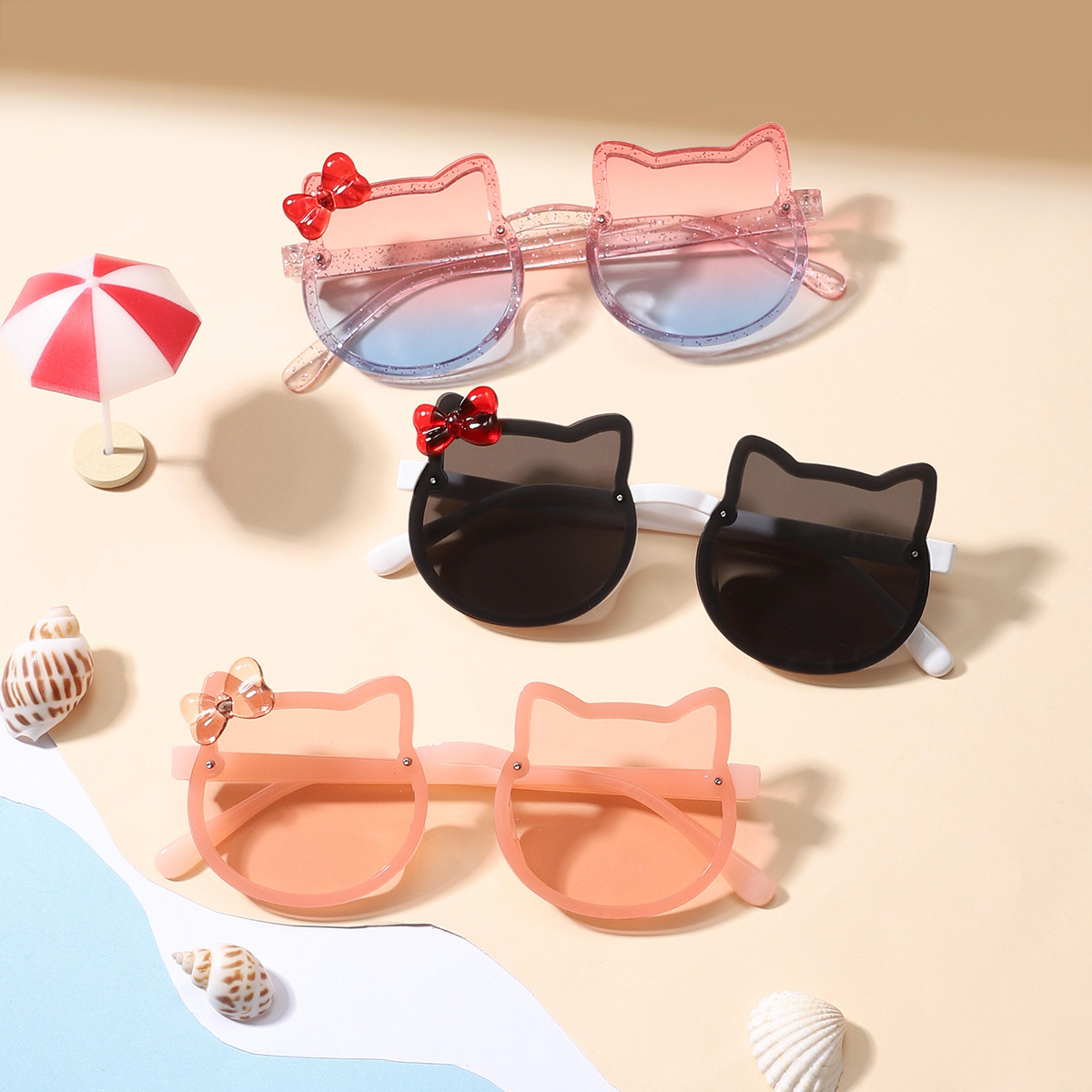 cute bow kids sunglasses with uv protection for baby girls
